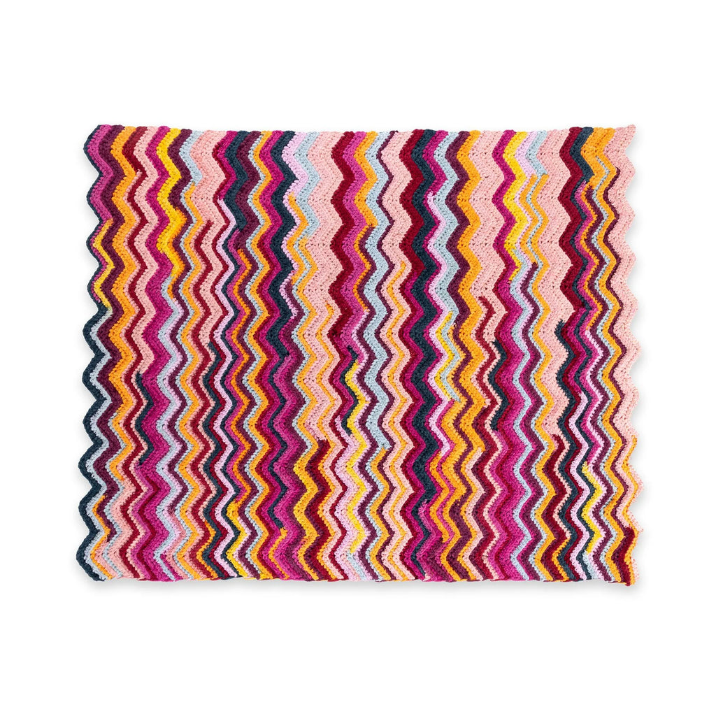 CROCHET PATTERN DOWNLOAD - Free Bernat Patchwork Perfection Crochet Chevron Blanket Pattern