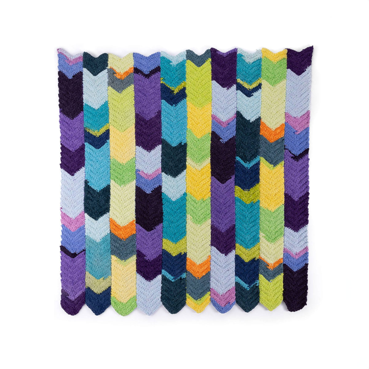 Bernat Blanket Patchwork Crochet Chevron Panels Blanket (Digital Download)