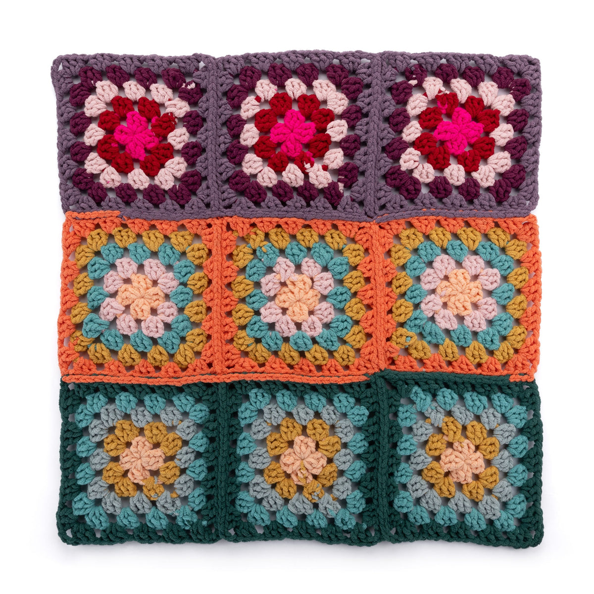 Bernat Crochet Granny Square Bright Baby Blanket (Digital Download)