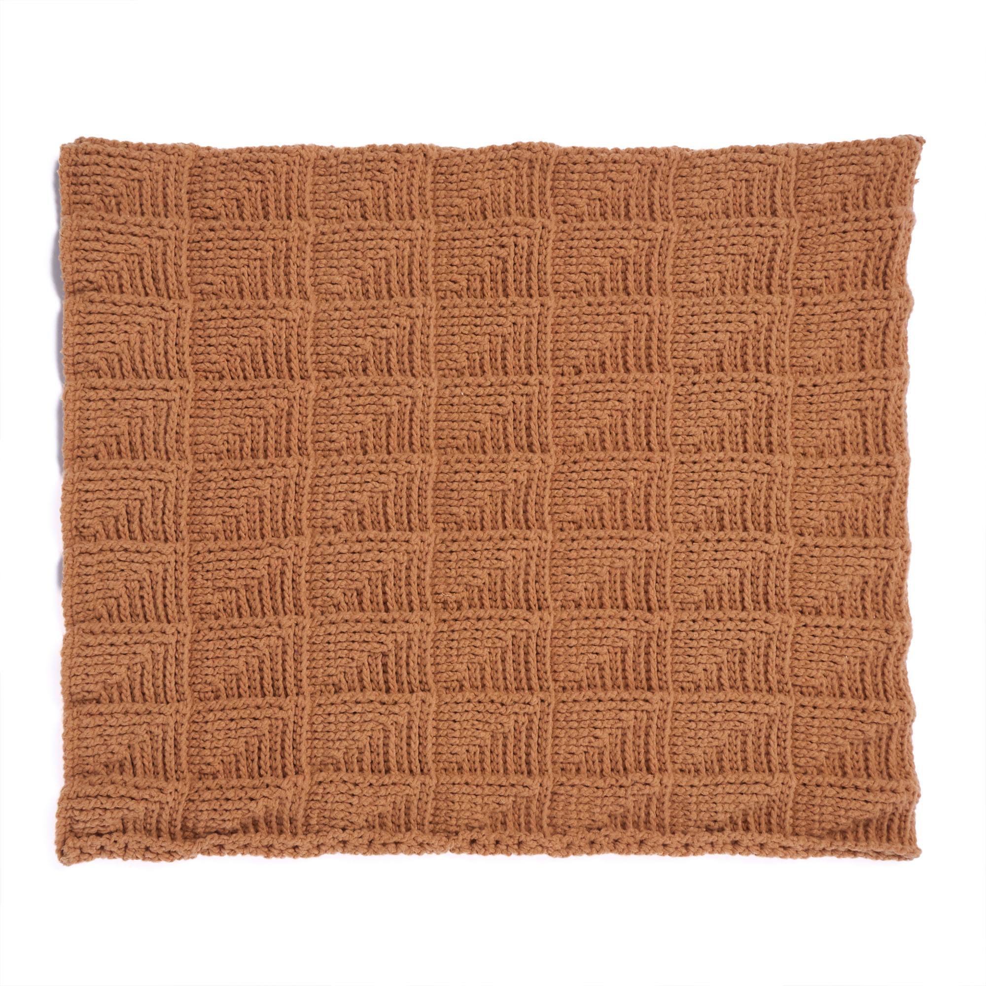 Bernat Embossed Faux-Miter Crochet Throw (Digital Download)