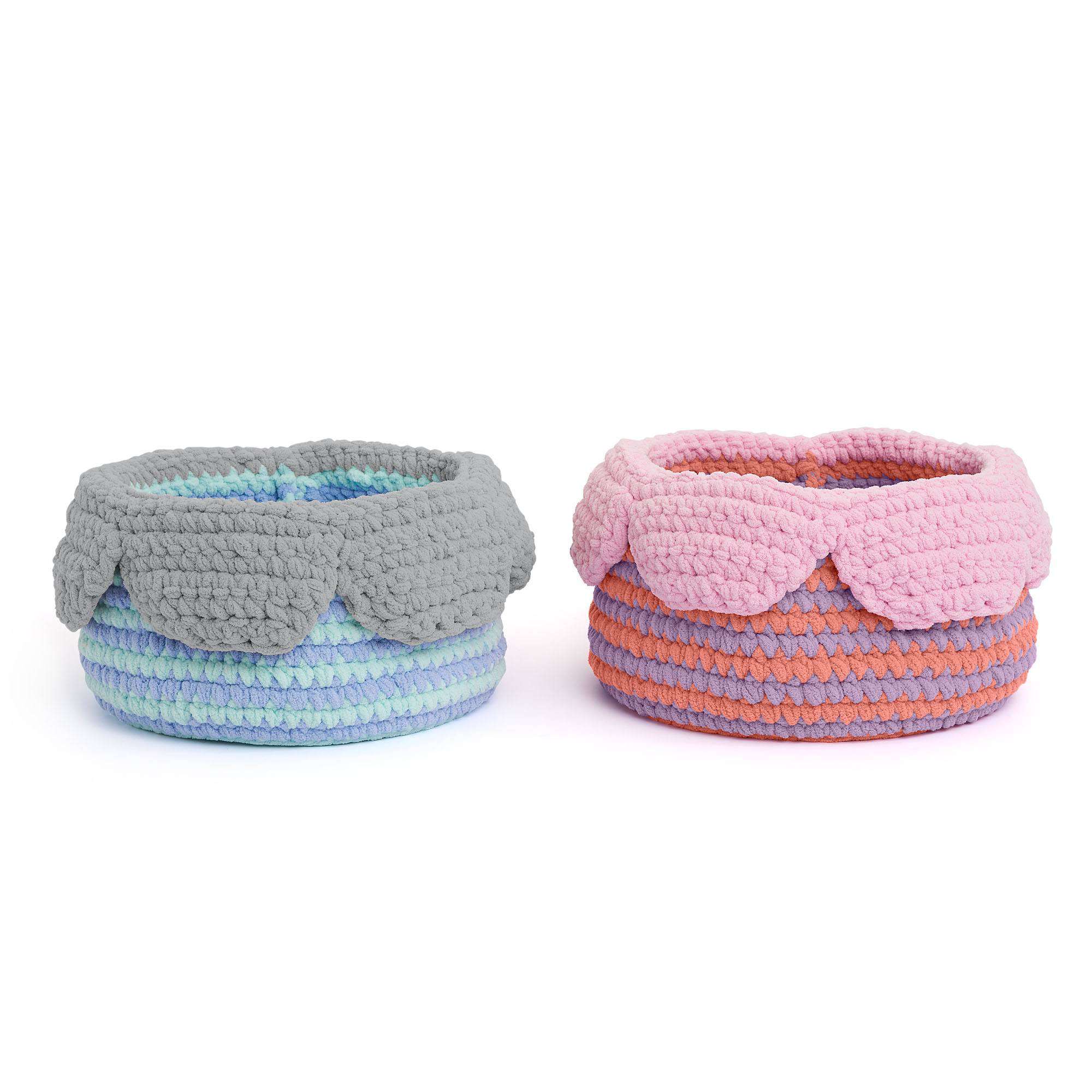 Bernat Crochet Petal Striped Basket (Digital Download)