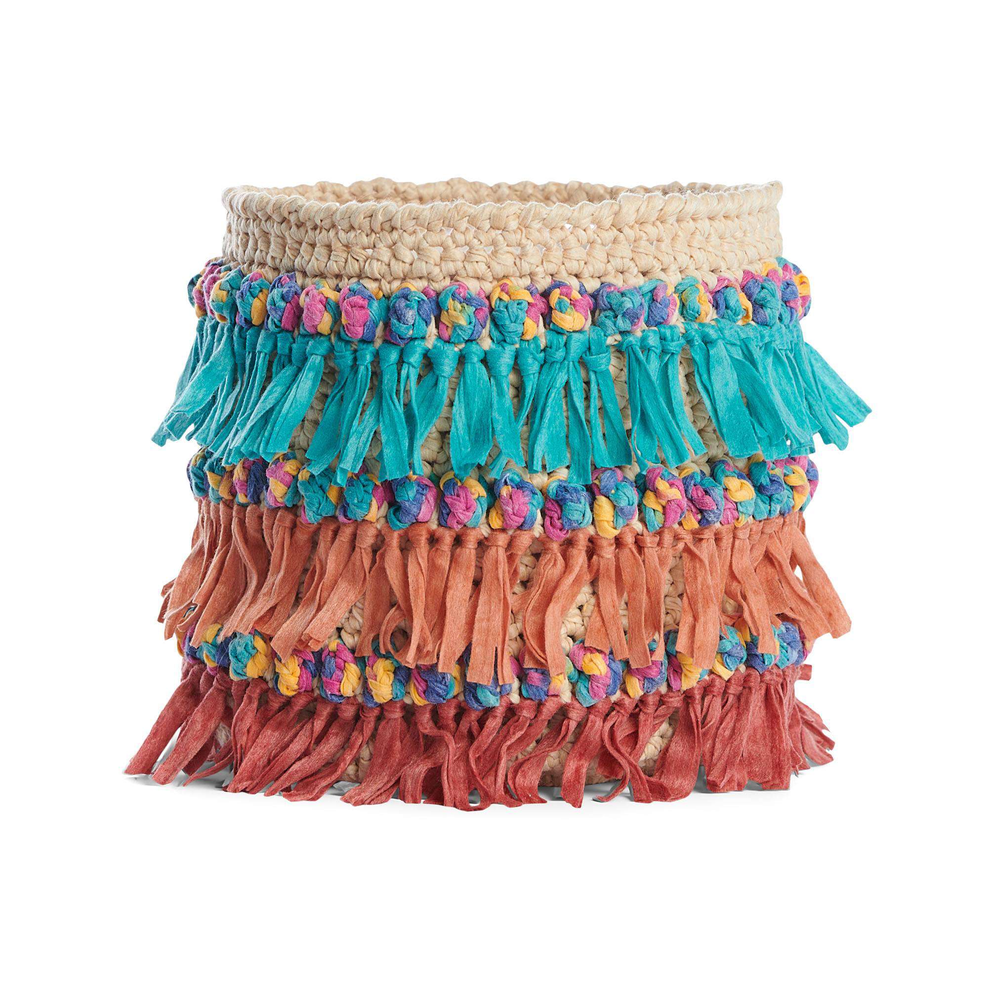 Bernat Crochet On the Fringe Basket (Digital Download)
