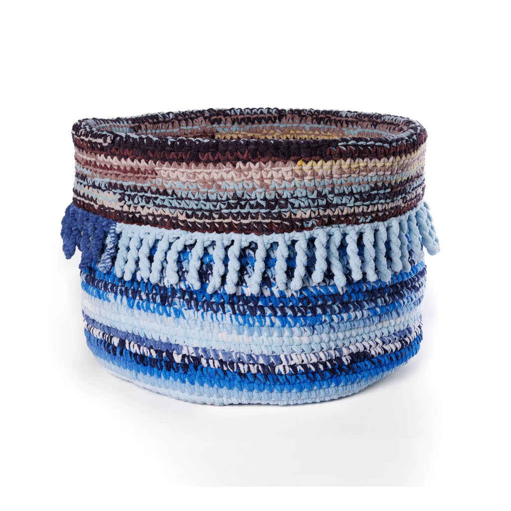 CROCHET PATTERN DOWNLOAD - Free Bernat Scrappy Colors Crochet Basket Pattern