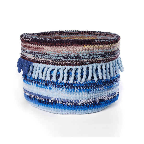 CROCHET PATTERN DOWNLOAD - Free Bernat Scrappy Colors Crochet Basket Pattern