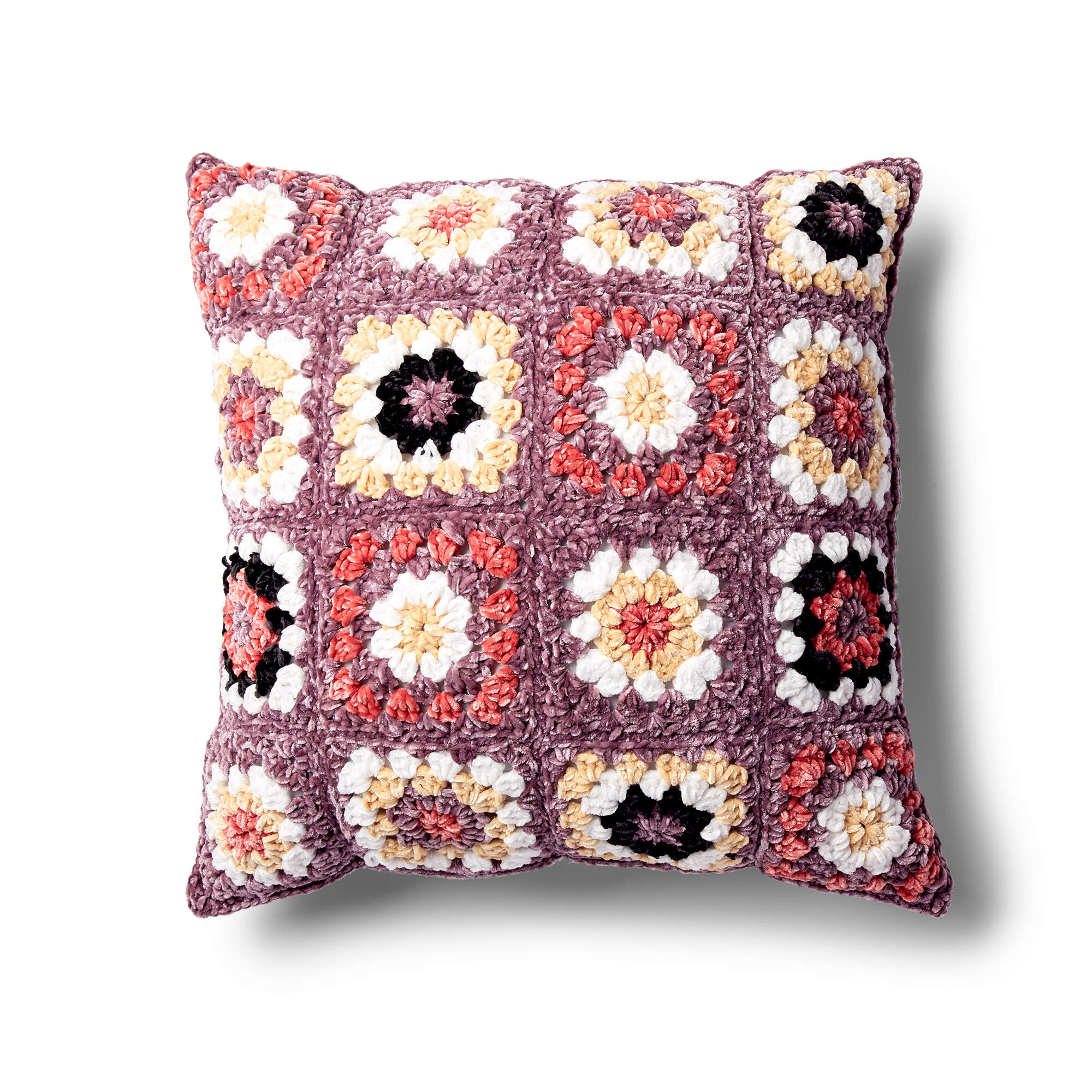 Bernat Crochet Pretty Granny Square Pillow (Digital Download)
