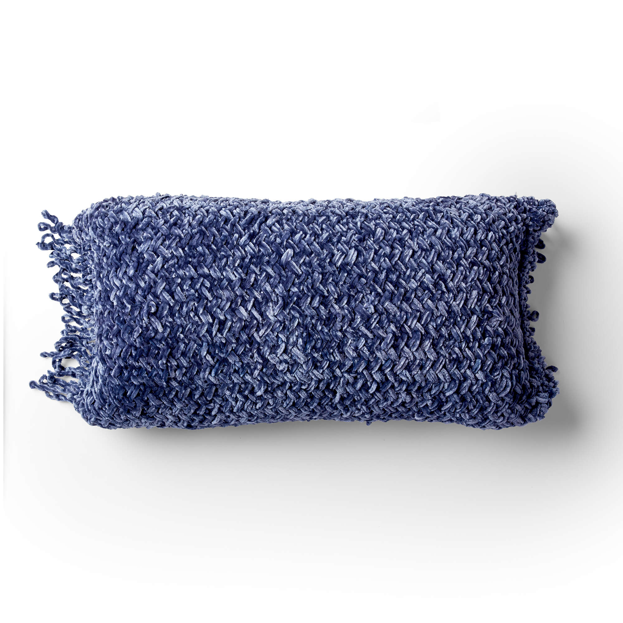 Bernat Diagonal Basketweave Knit Stitch Pillow (Digital Download)