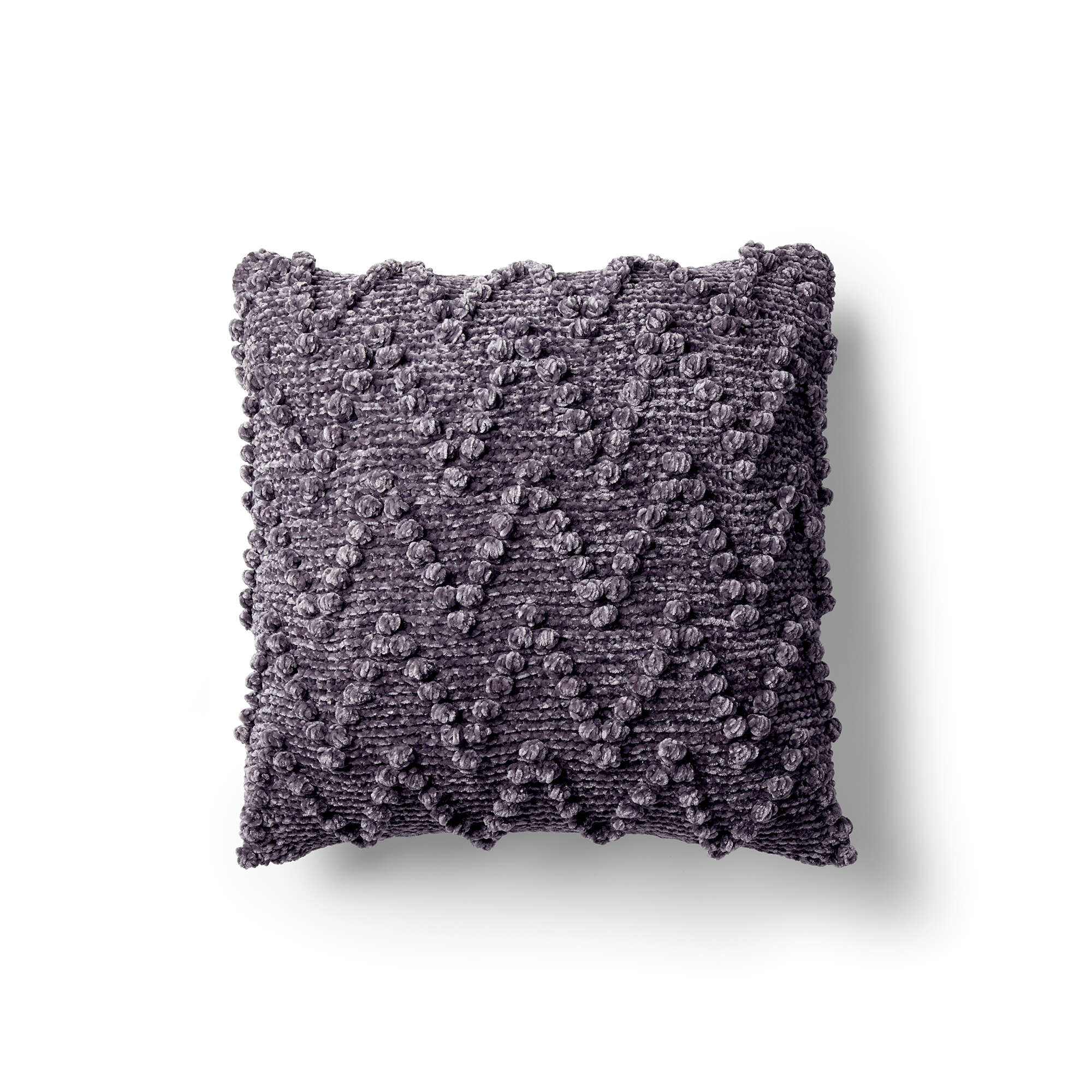 Bernat Knit Chevron Bobble Velvet Pillow (Digital Download)
