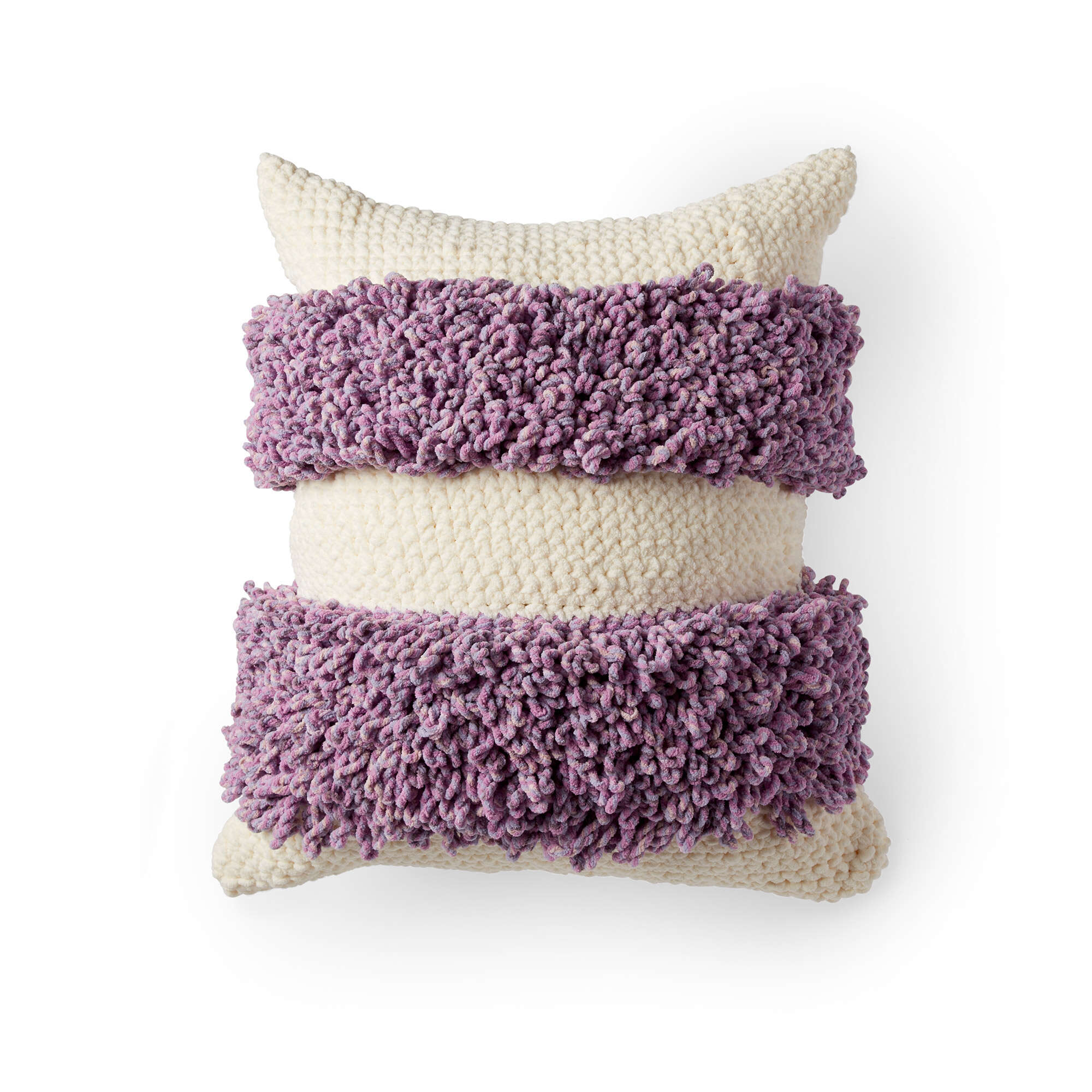 Bernat Loopy Stripes Crochet Pillow (Digital Download)