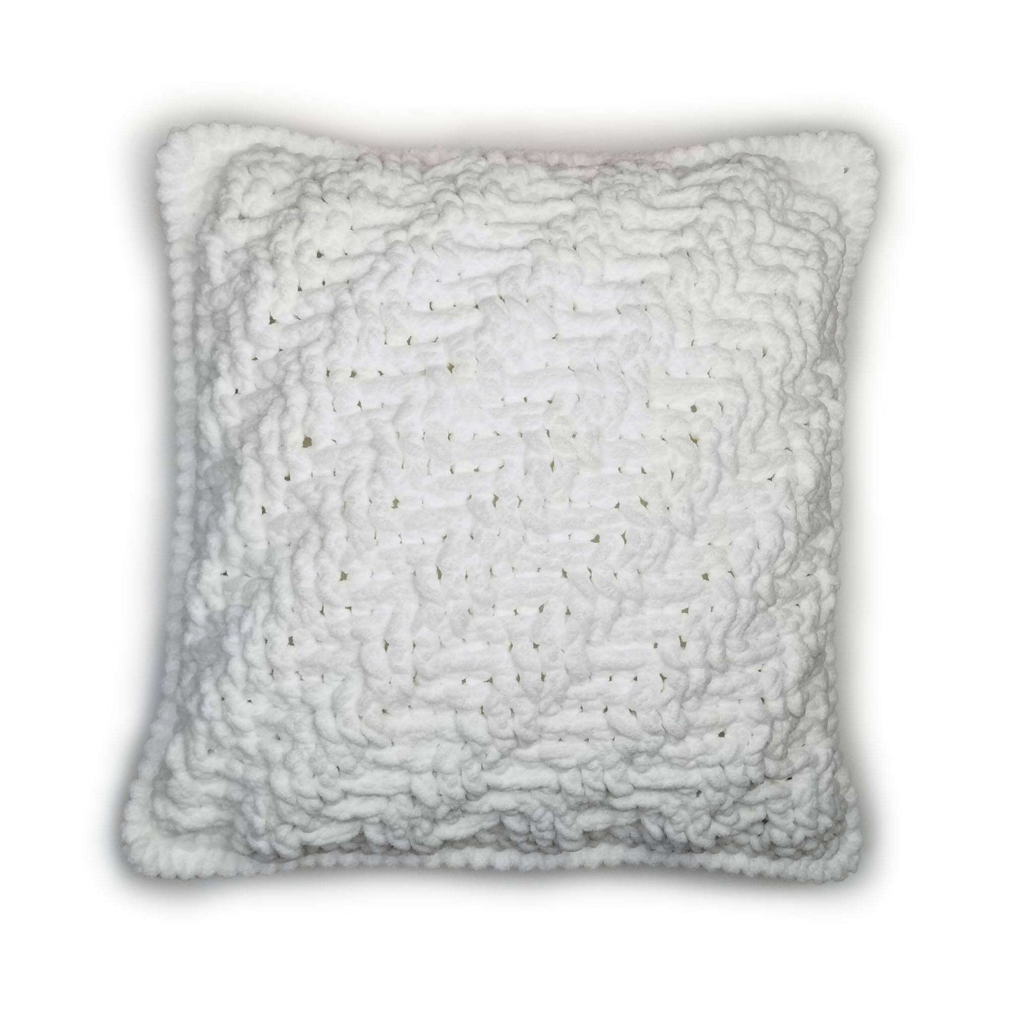 Bernat Diagonal Stripes and Texture Crochet Pillow (Digital Download)