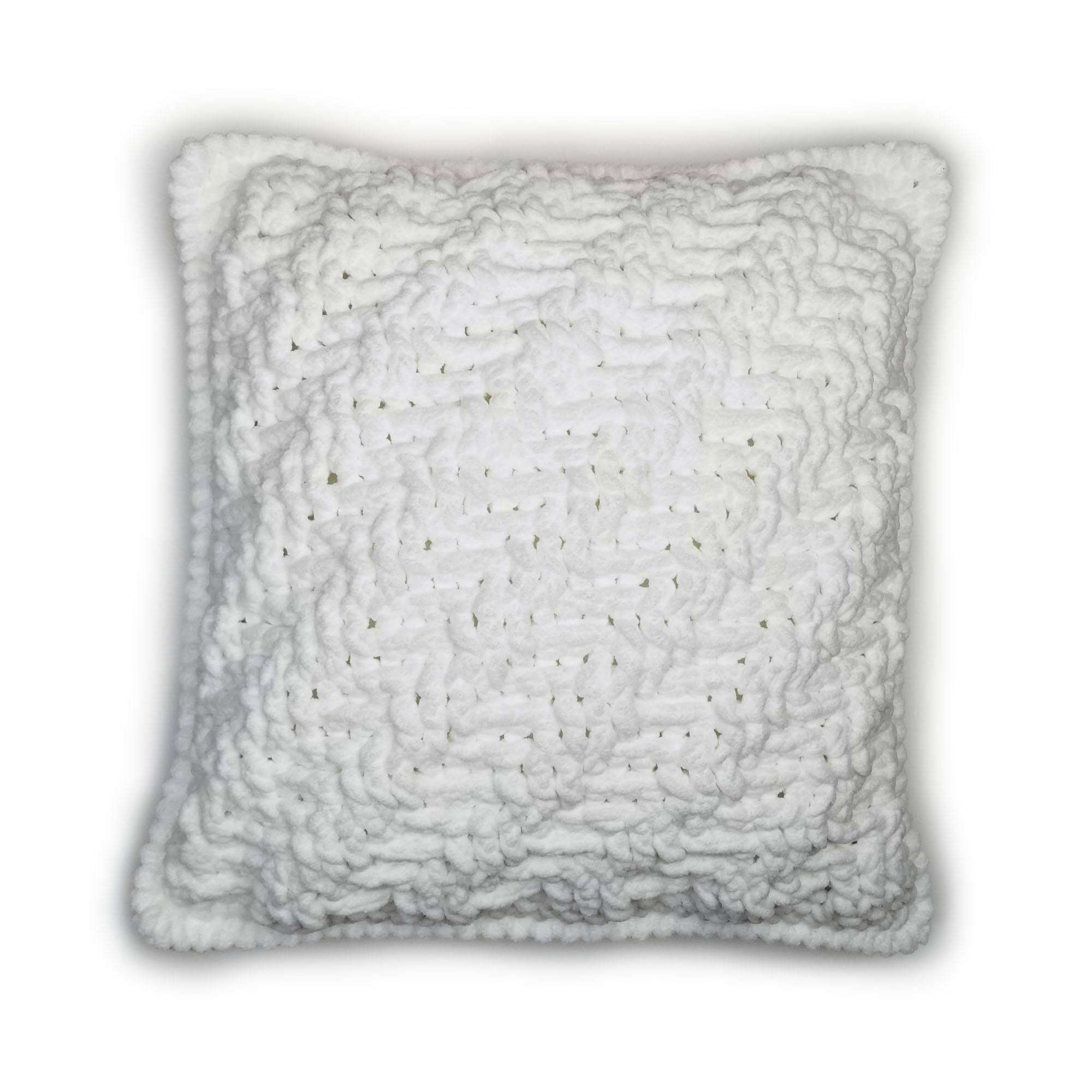Bernat Diagonal Stripes and Texture Crochet Pillow (Digital Download)