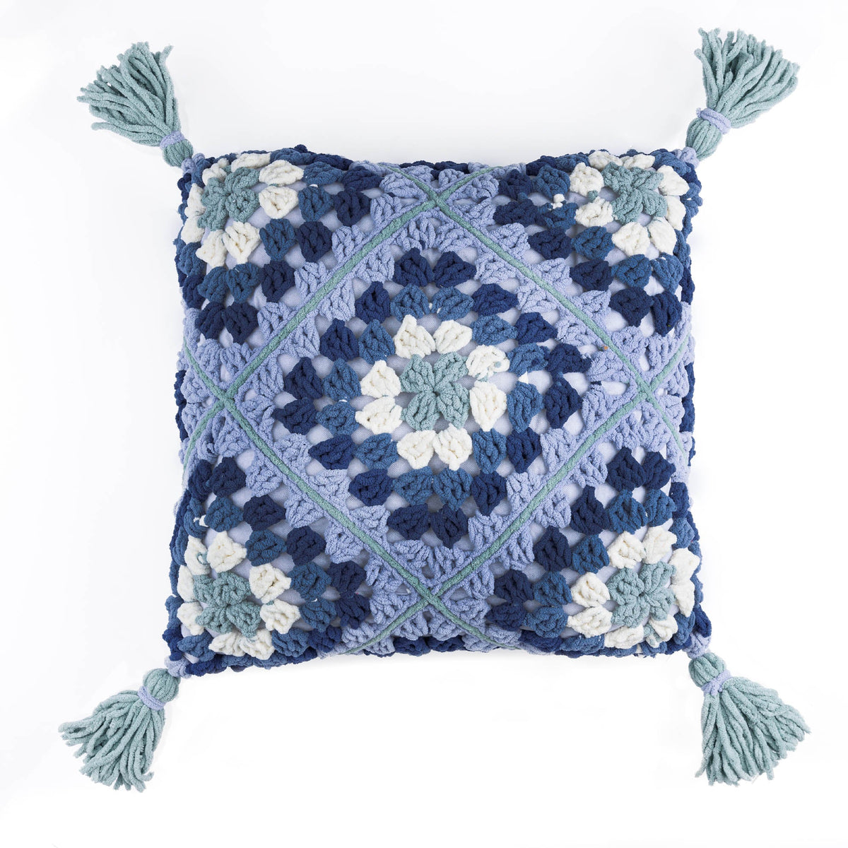 Bernat Granny's Diamonds Crochet Throw Pillow (Digital Download)