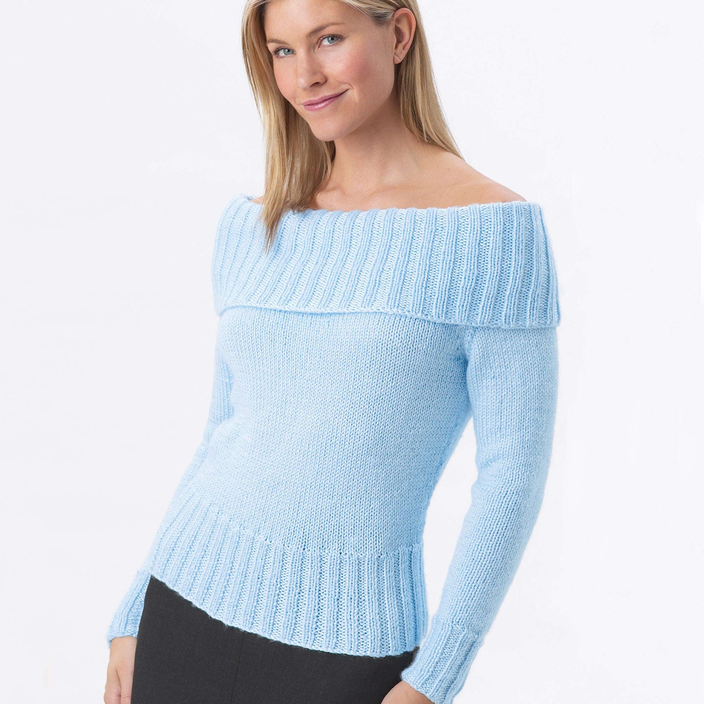 Bernat Knit Off Shoulder Sweater (Digital Download)