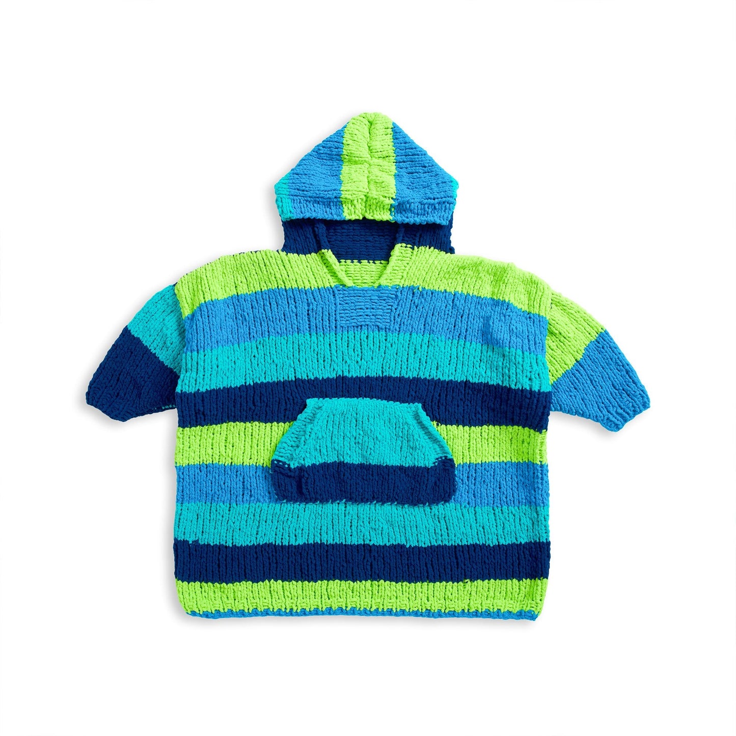 Bernat Stripy Snuggler Knit Blanket Hoodie (Digital Download)