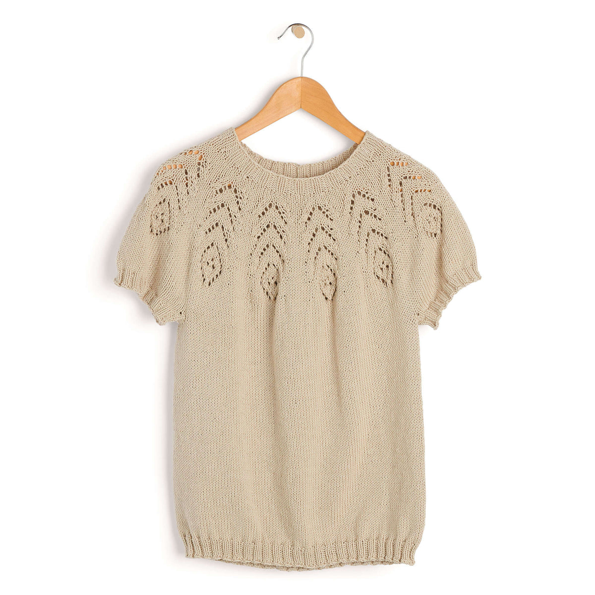 Bernat Nice and Lacy Yoke Knit Tee (Digital Download)