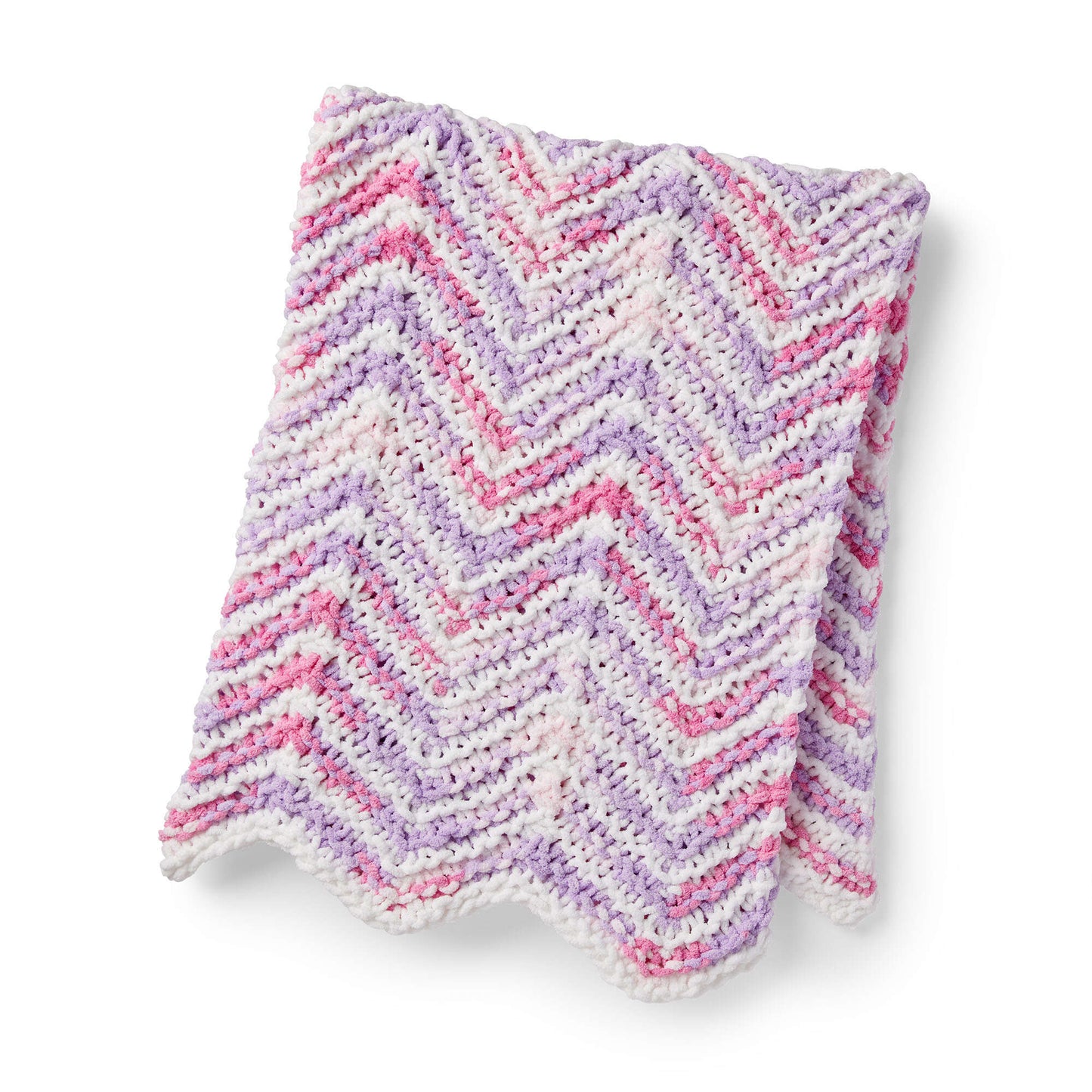 Bernat Mini Stripes Knit Baby Blanket (Digital Download)