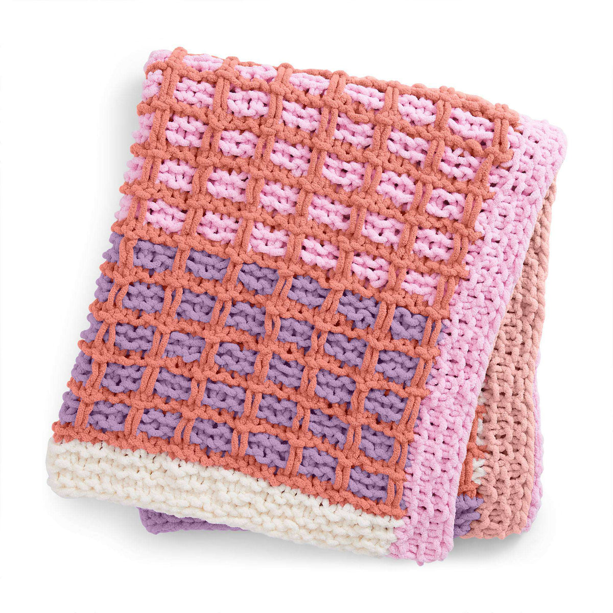 Bernat Knit Gridline Baby Blanket (Digital Download)