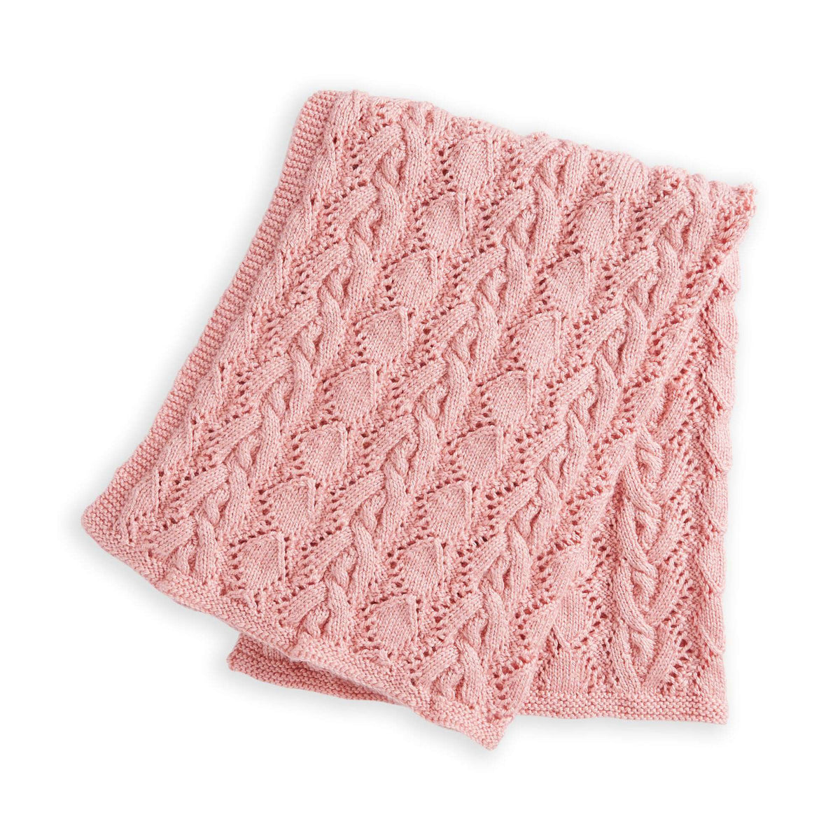 Bernat Lacy Cables Knit Baby Blanket (Digital Download)