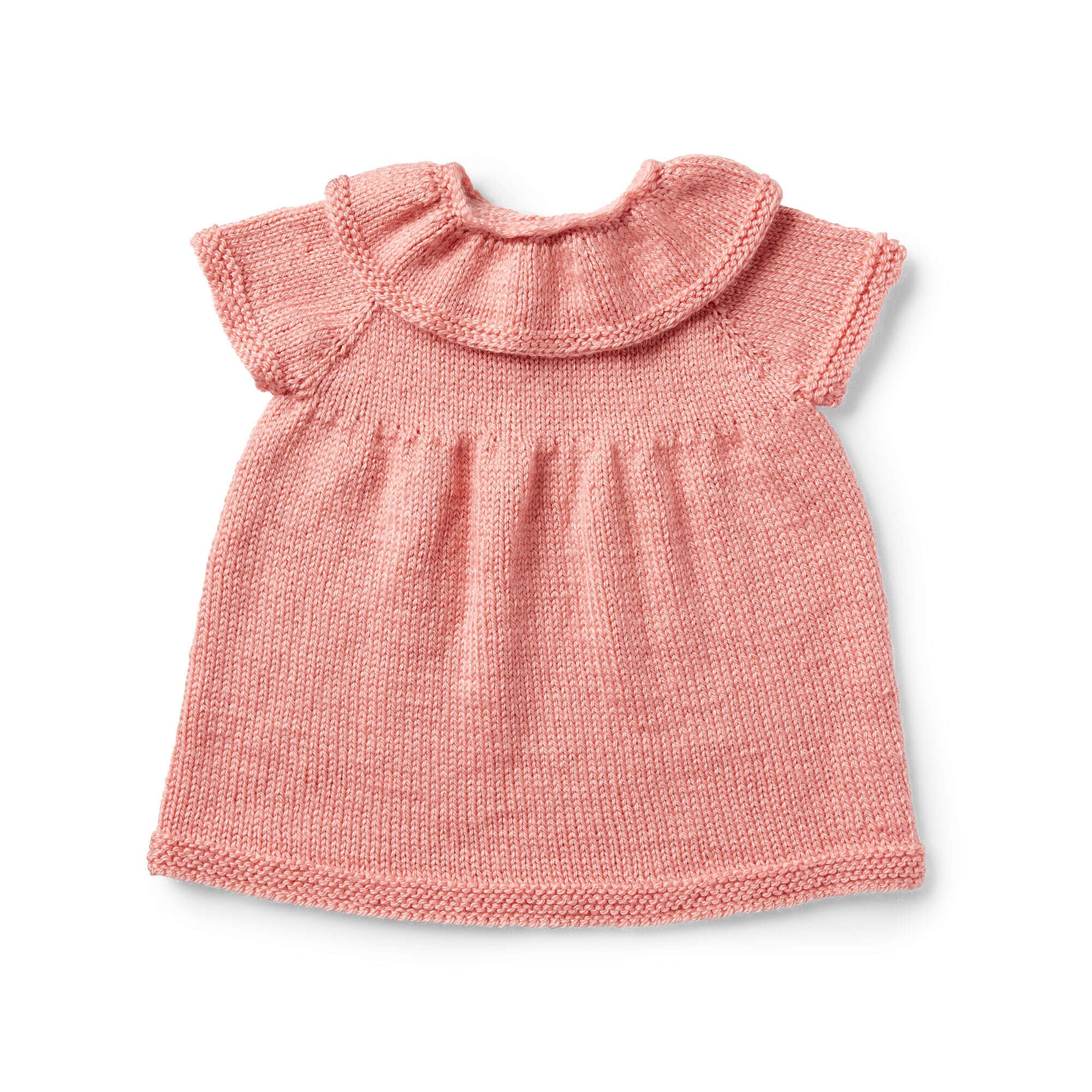 Bernat Knit Ruffle Collar Dress (Digital Download)