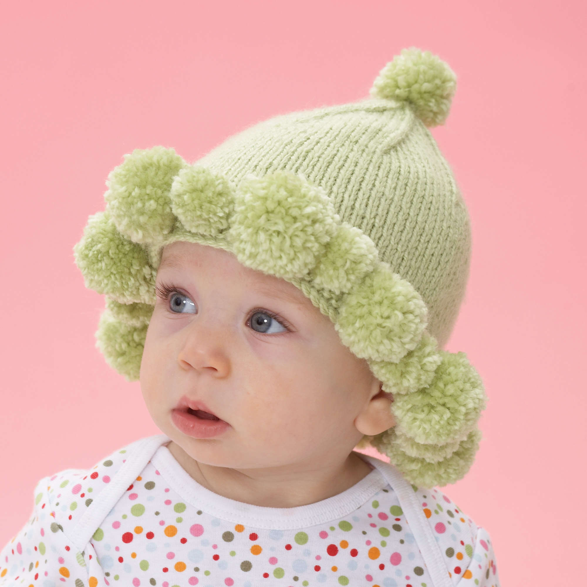 Bernat Pompom Baby Hat (Digital Download)