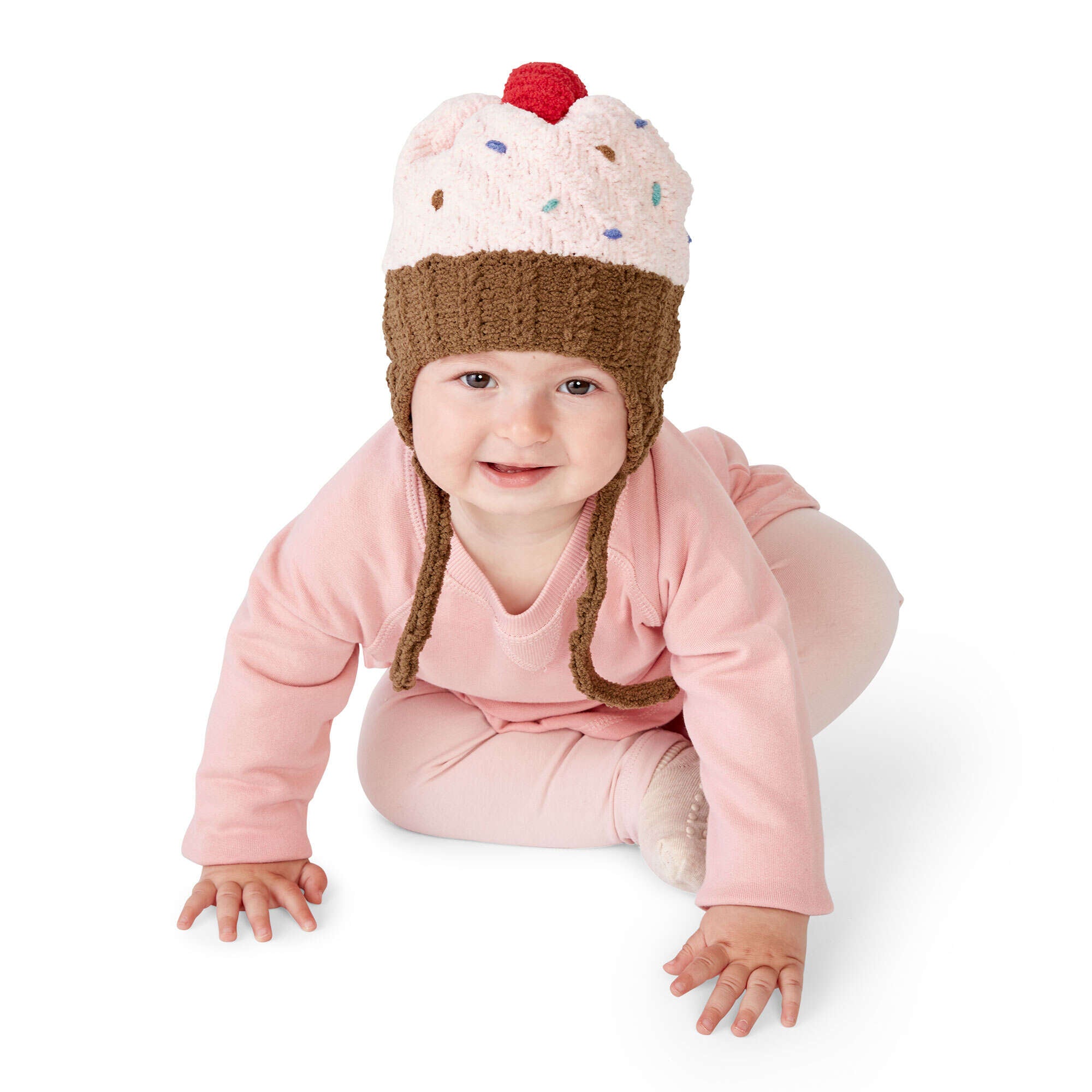Bernat Red Velvet Knit Cupcake Hat (Digital Download)