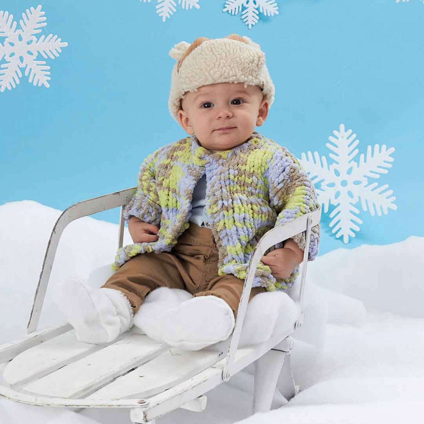 Bernat One Piece Baby Knit Cardigan (Digital Download)