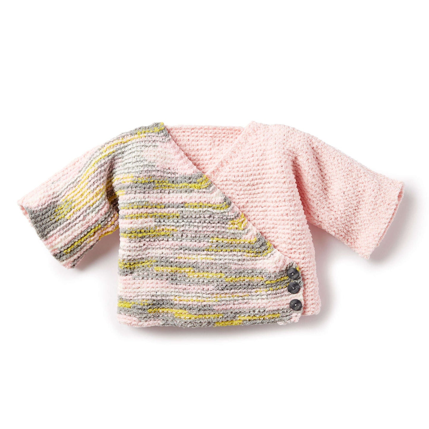 Bernat Knit Colorblock Kimono Cardigan (Digital Download)