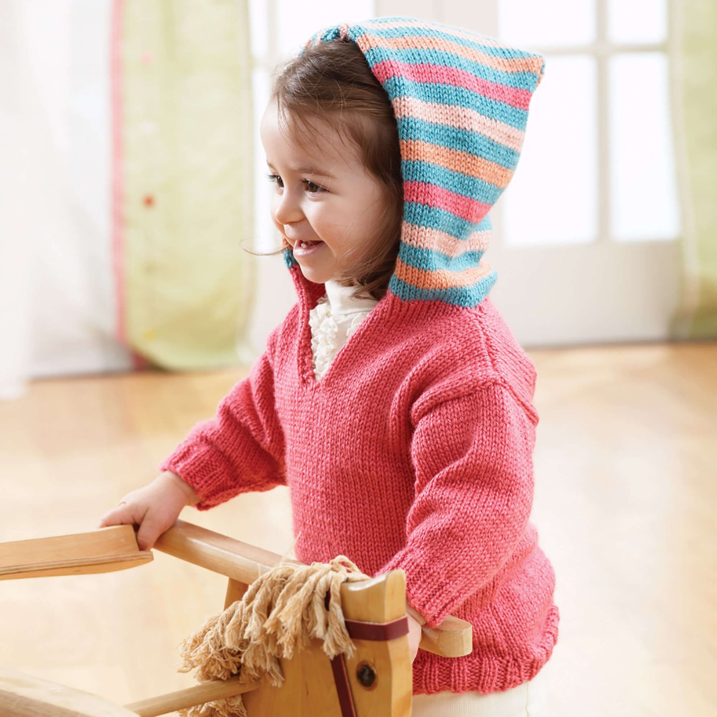 Bernat Knit Striped Hoodie (Digital Download)
