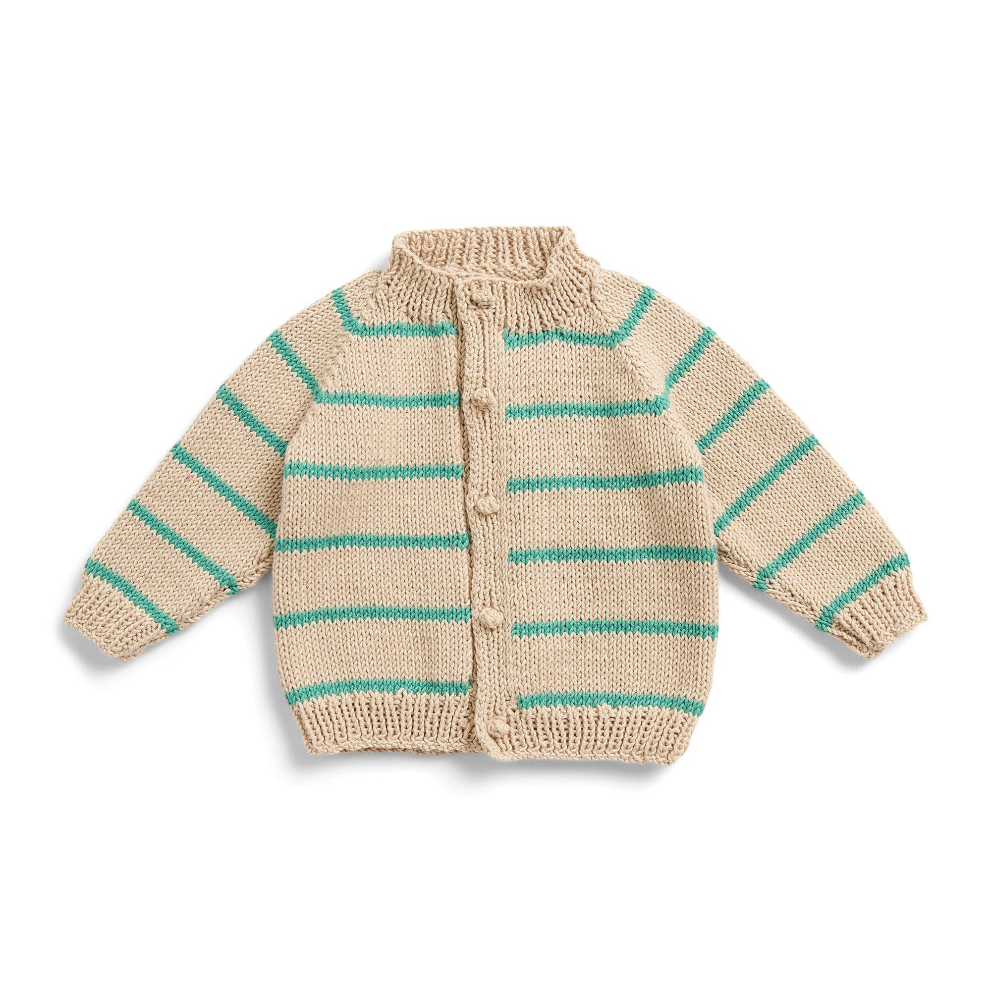 Bernat Sea Breeze Stripes Knit Baby Cardigan (Digital Download)