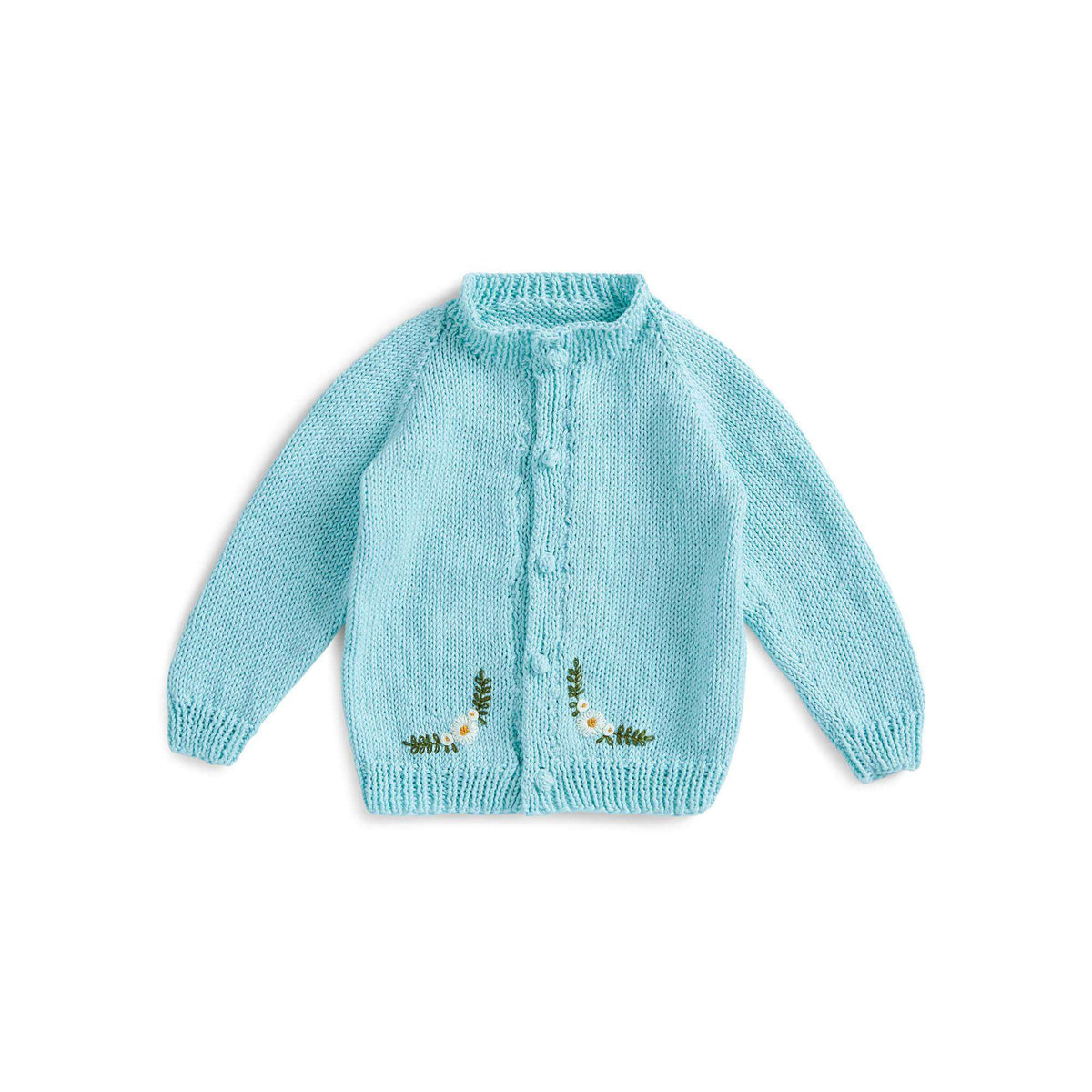 Bernat Little Floral Knit Baby Cardigan (Digital Download)
