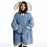 KNITTING PATTERN - BERNAT FUNNY BUNNY KIDS KNIT BLANKET HOODIE, 10/12 YRS
