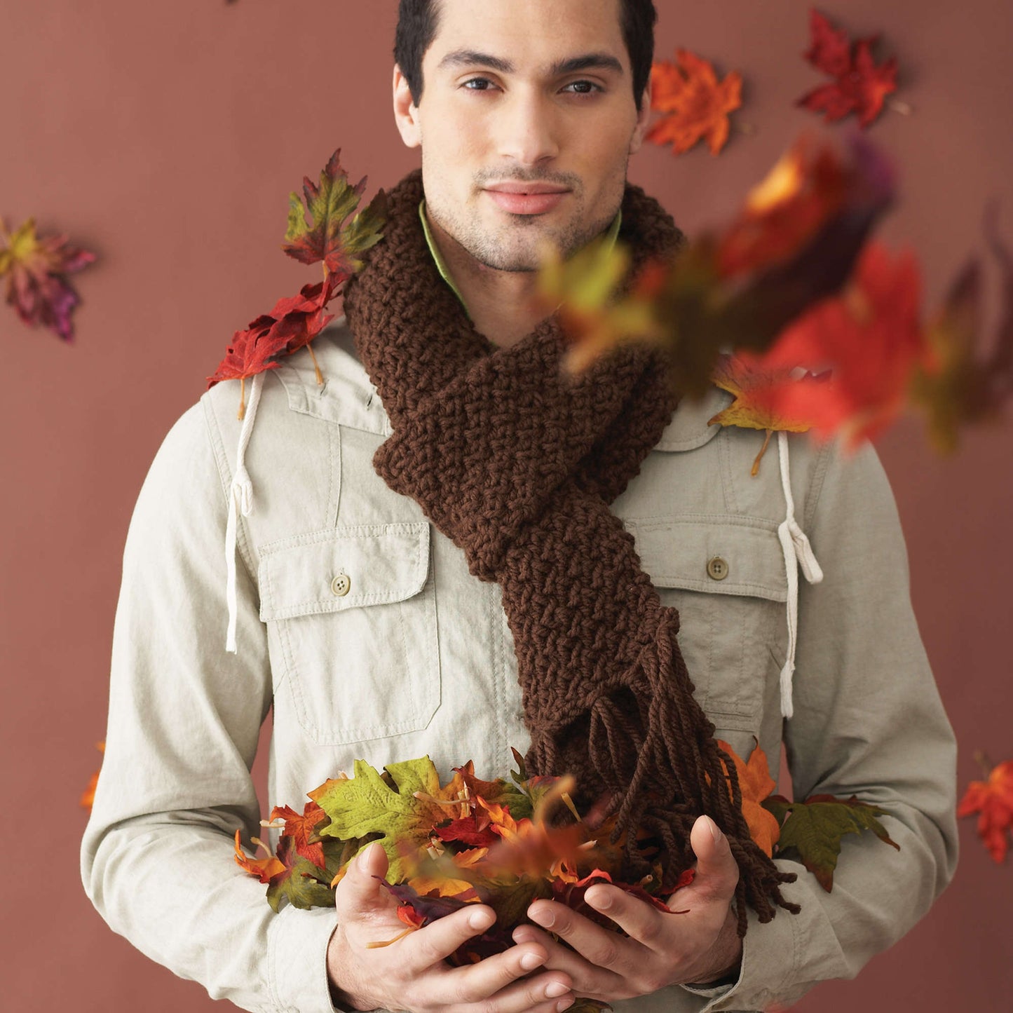 Bernat Knit Handsome Scarf (Digital Download)