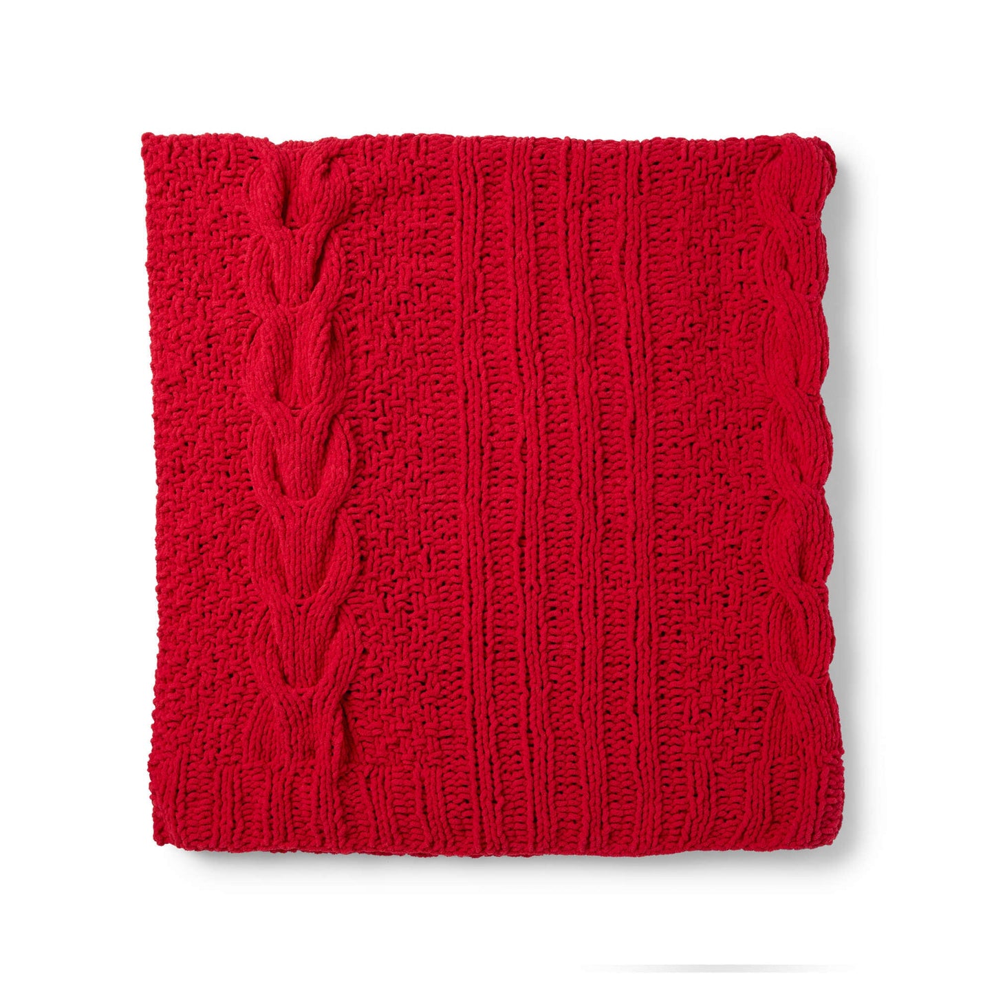 Bernat Horseshoe Cable Knit Blanket & Pillow (Digital Download)
