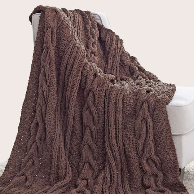 Bernat Horseshoe Cable Blanket (Digital Download)