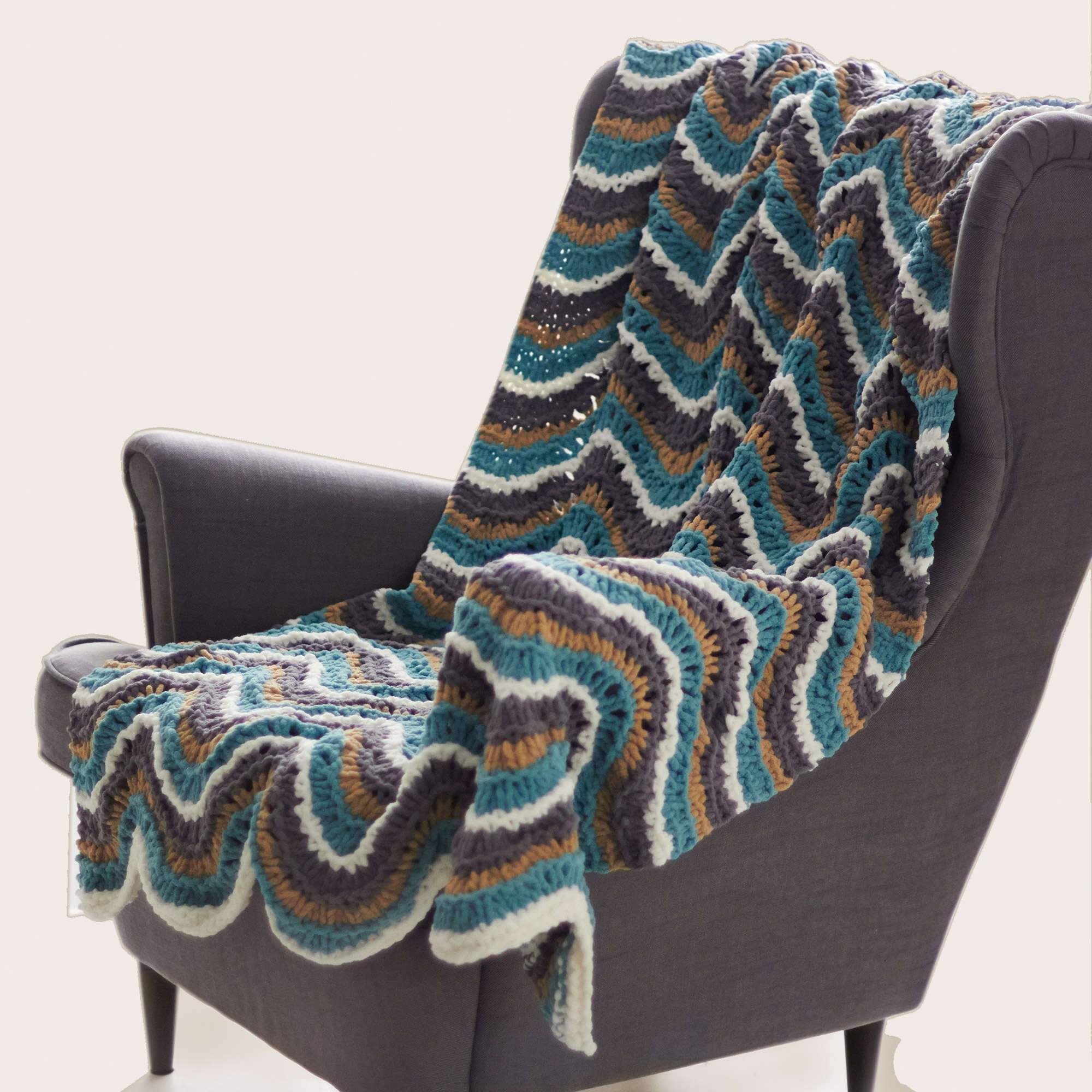Bernat Ripple Knit Blanket (Digital Download)