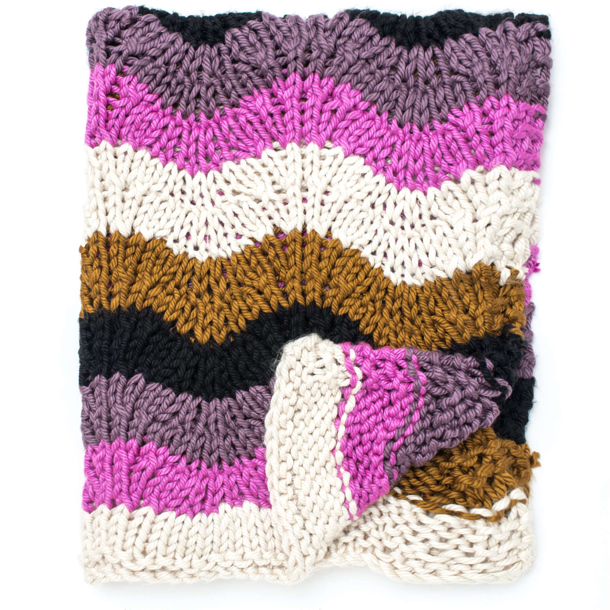 Bernat Knit Big Waves Throw (Digital Download)