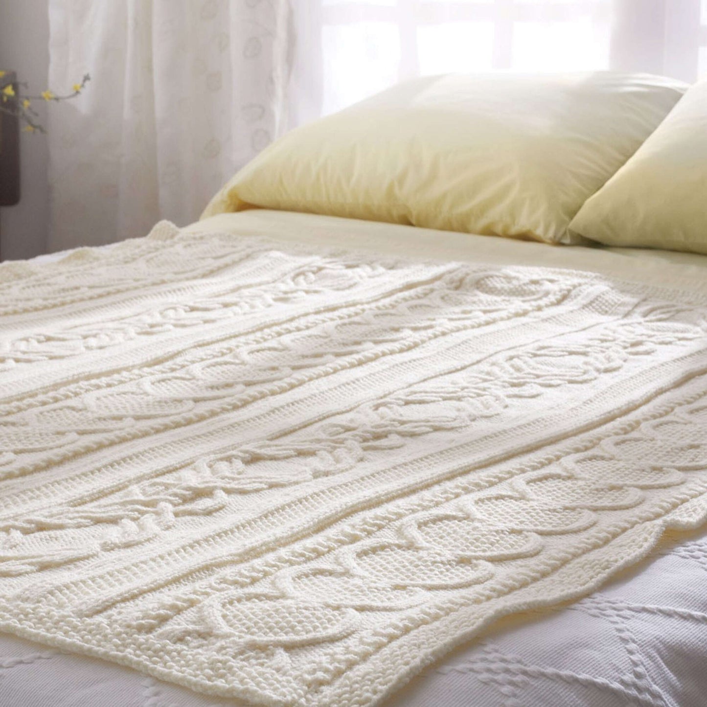 Bernat Knit Gift of Love Cable Afghan (Digital Download)