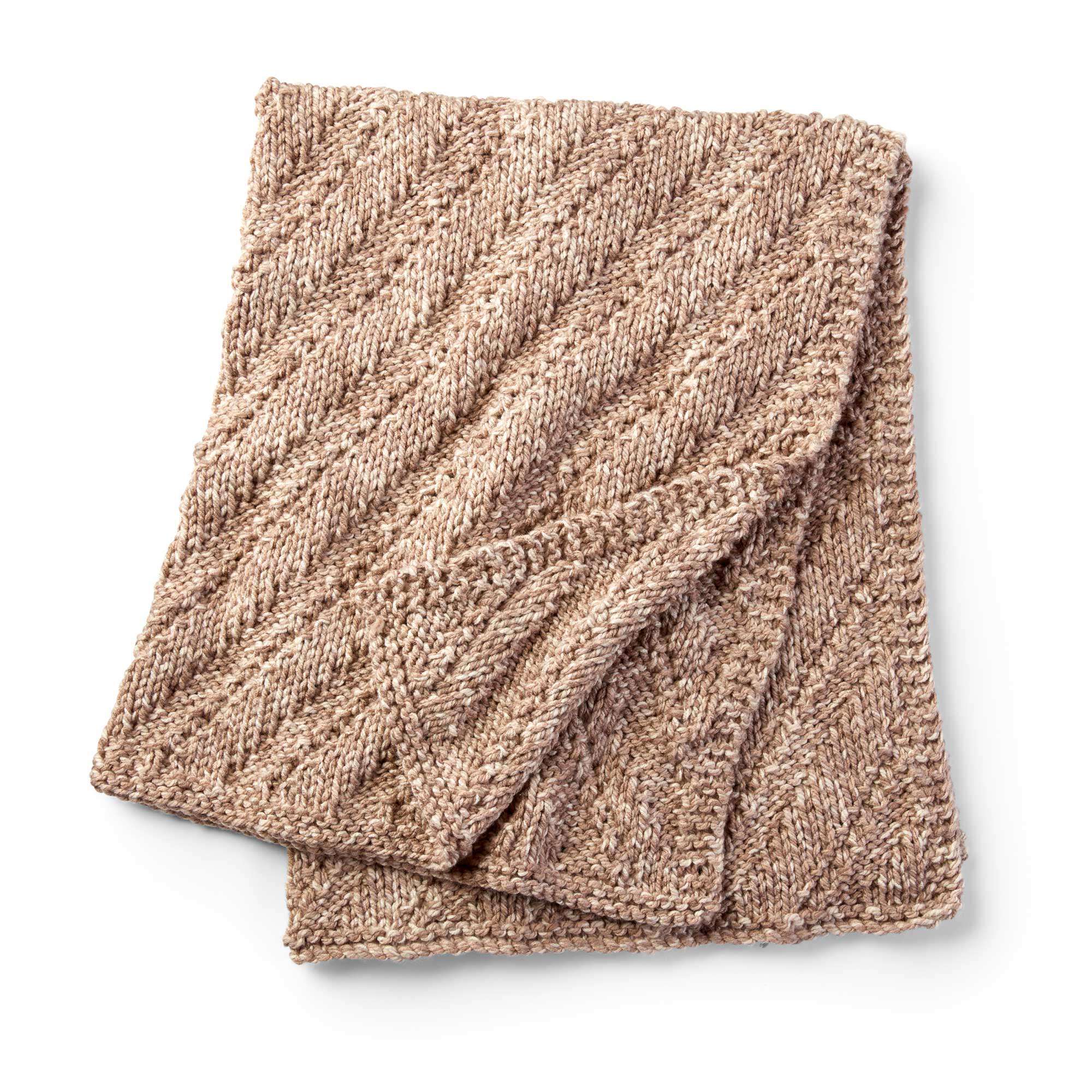 Bernat Reversible Knit Lap Blanket (Digital Download)