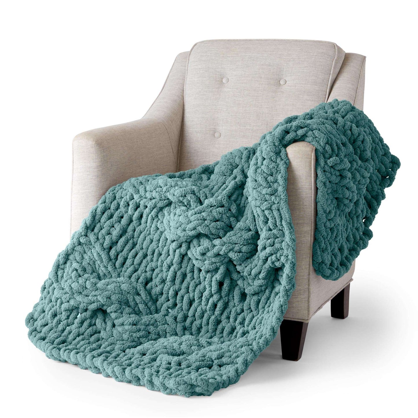Bernat Big Twist Cable Knit Blanket (Digital Download)