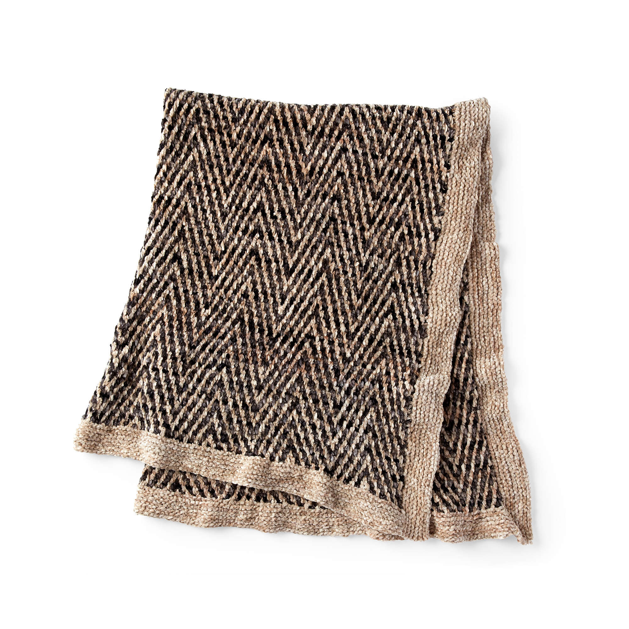 Bernat Knit Two Tone Blanket (Digital Download)
