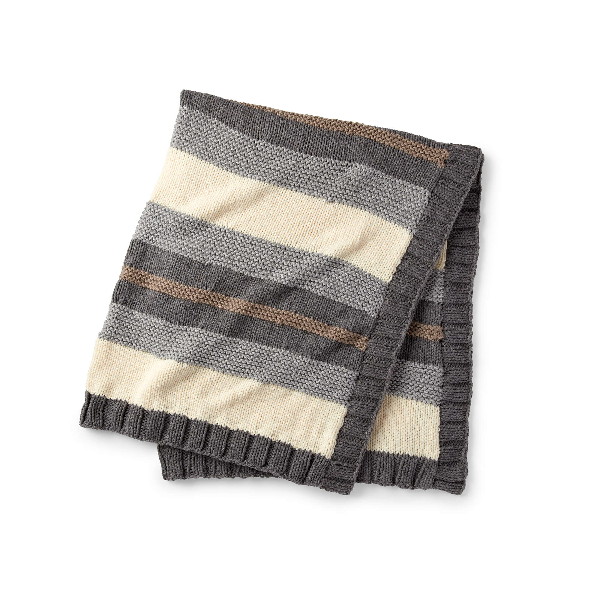 Bernat Simple Stripe Knit Blanket (Digital Download)