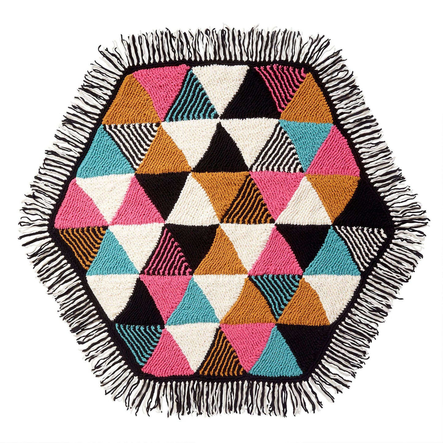 Bernat Knit Triangles Hexagon Blanket (Digital Download)