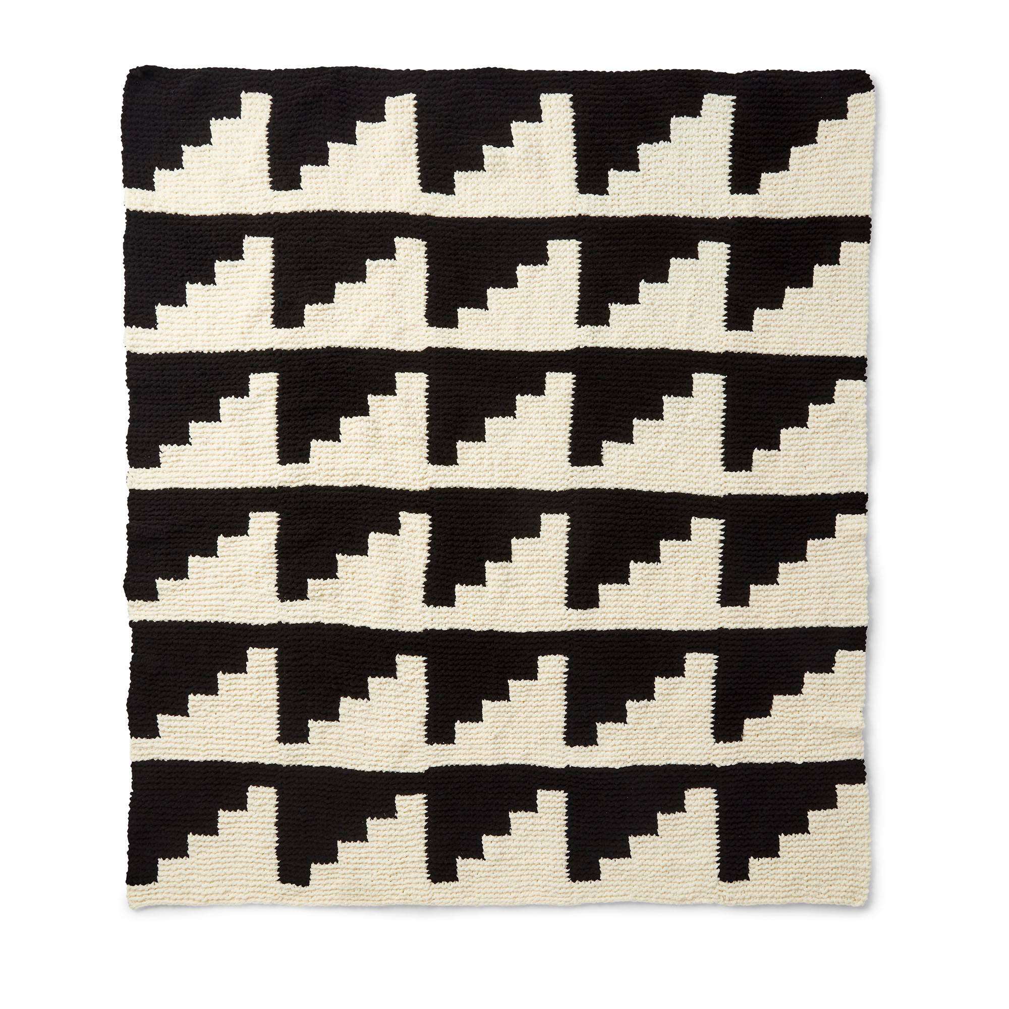 Bernat Geometric Knit Blanket (Digital Download)