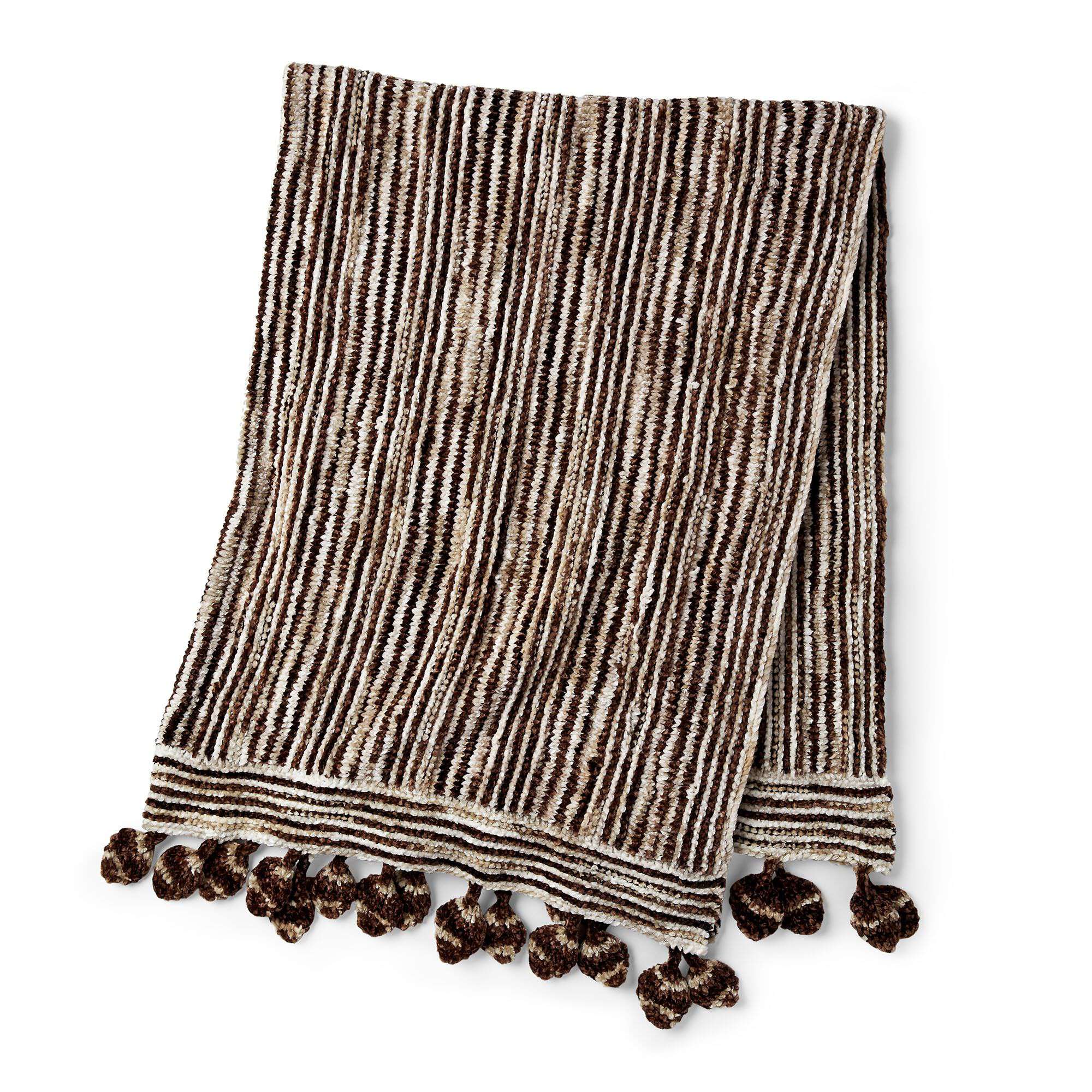 Bernat Little Leaves All In a Row Knit Blanket (Digital Download)