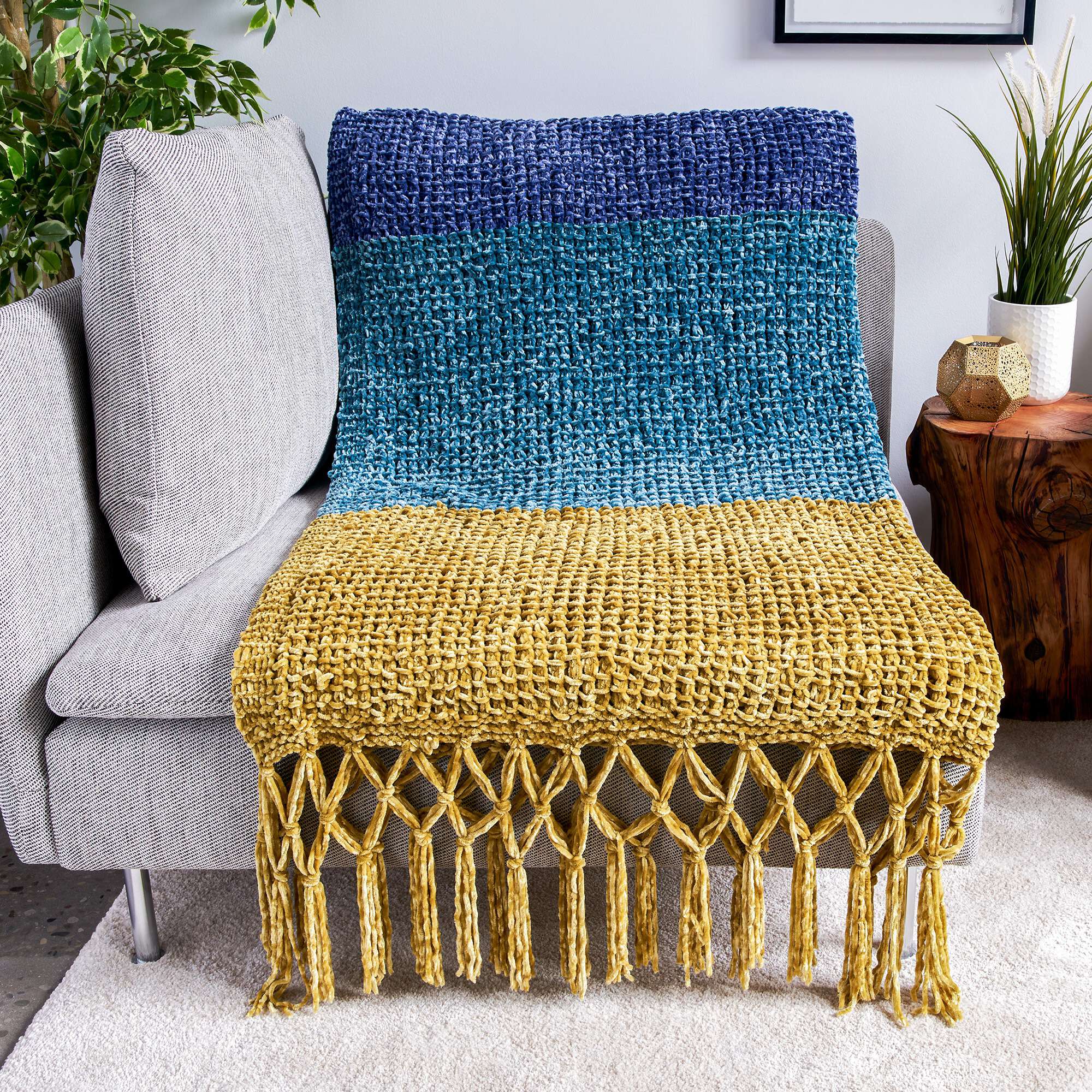 Bernat Knit Simple Texture Blanket (Digital Download)