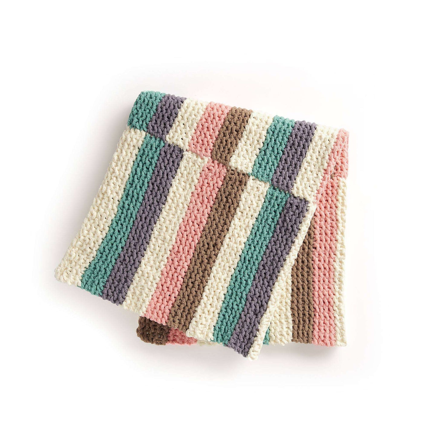 Bernat Rockabye Stripes Knit Baby Blanket (Digital Download)