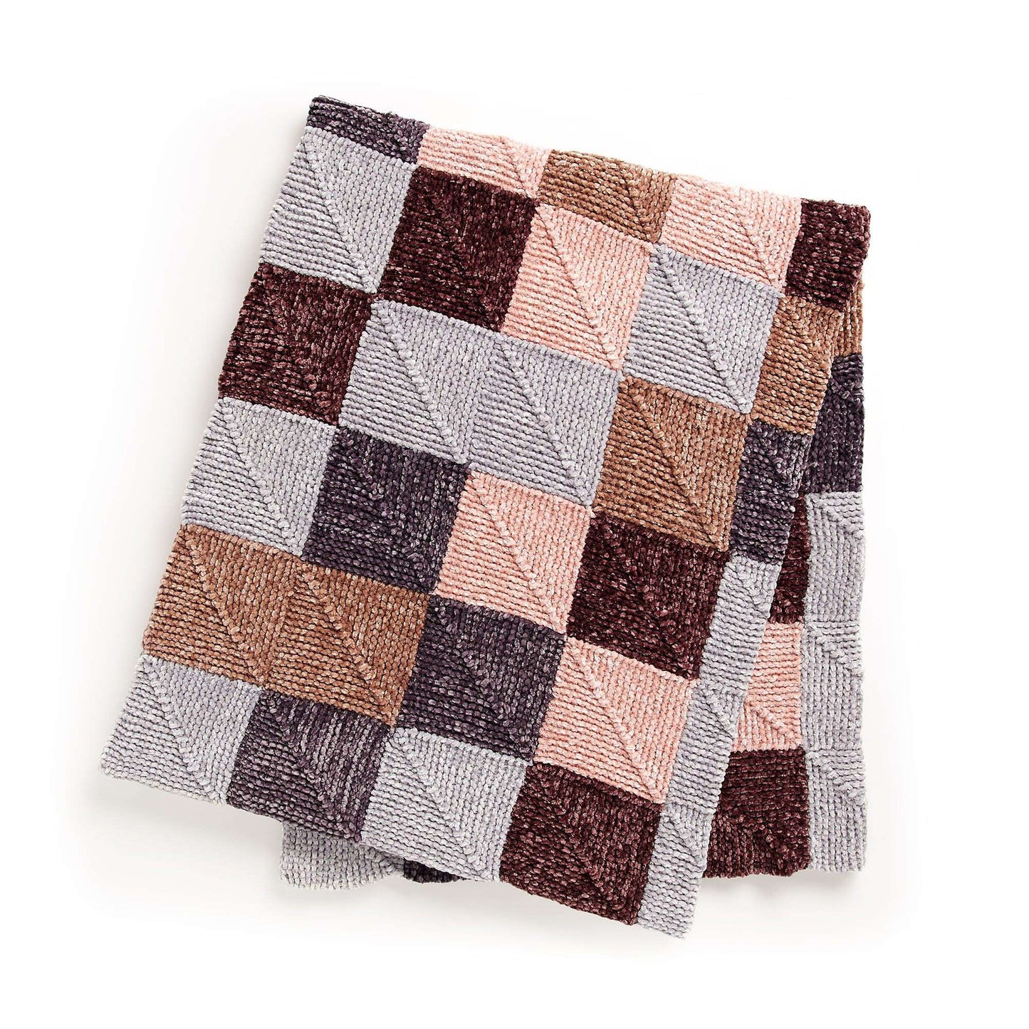 Bernat Just Keep Knitting Mitered Squares Knit Blanket (Digital Download)