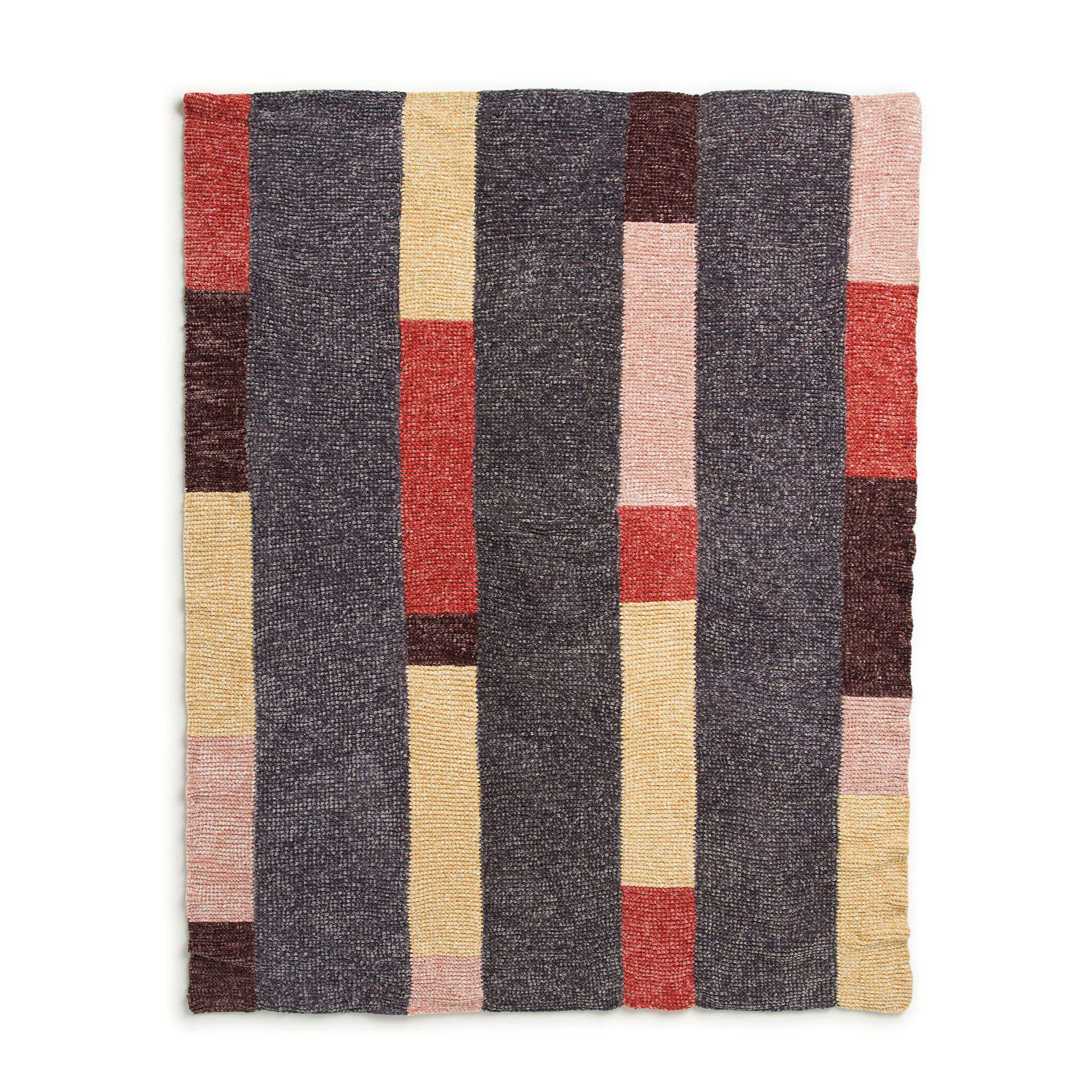 Bernat Velvet Stripes Knit Blanket (Digital Download)