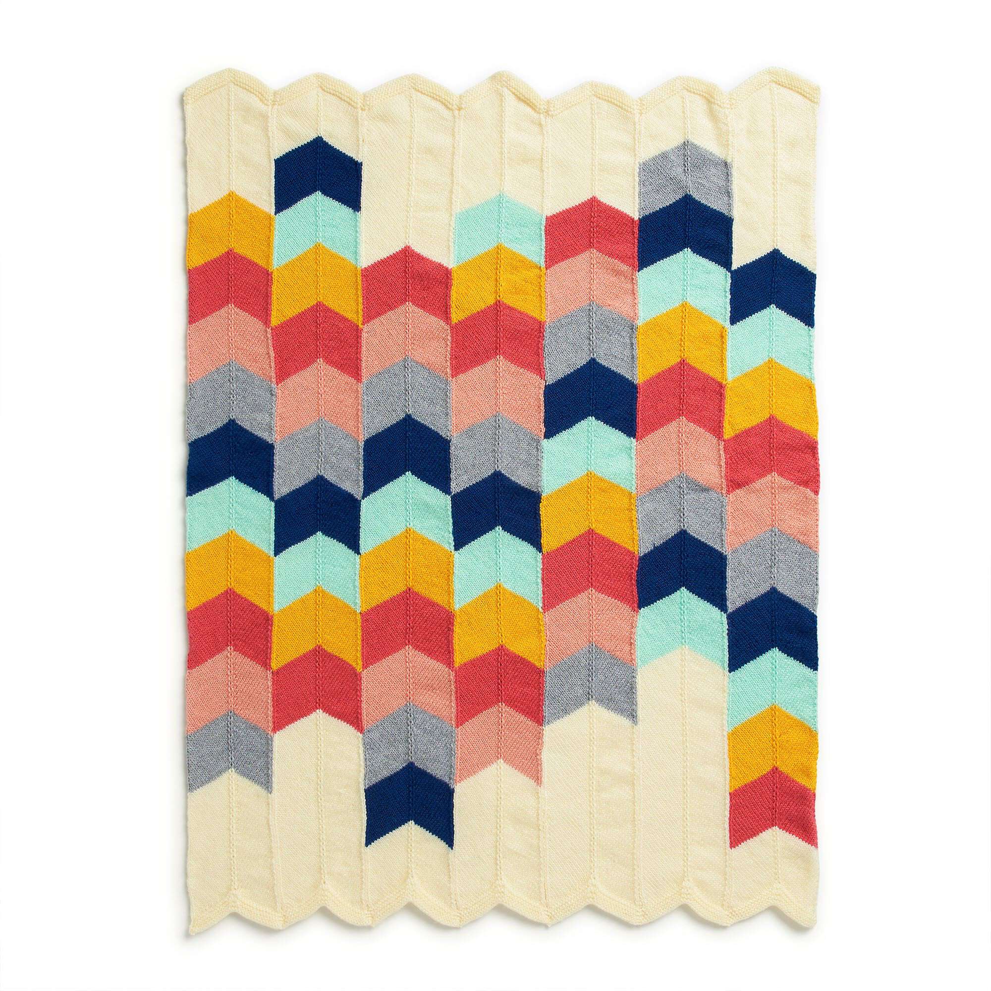 Bernat Chevron Panel Knit Baby Blanket (Digital Download)