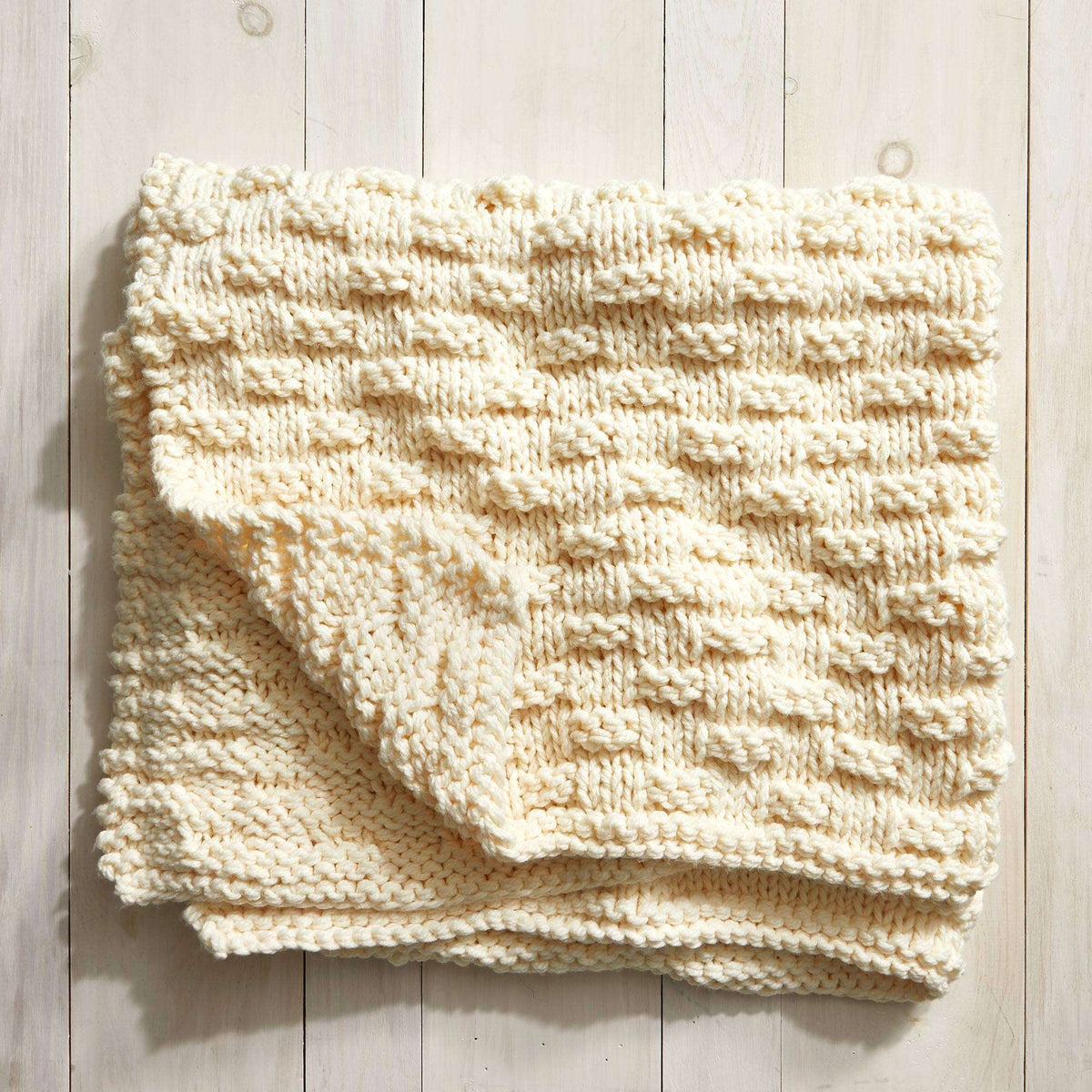 Bernat Woven Look Knit Blanket (Digital Download)