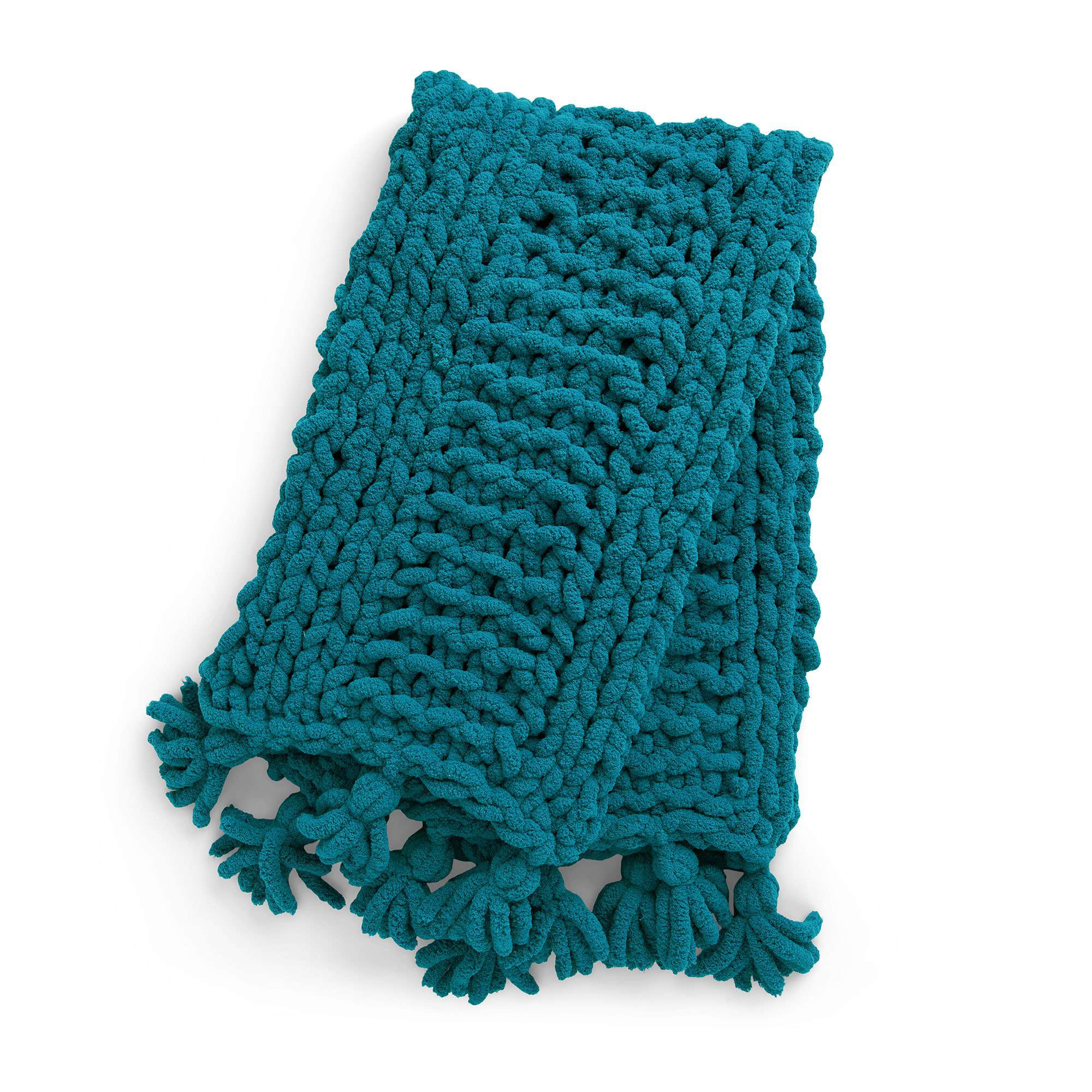 Bernat Extra Thick Garter Stripes Knit Blanket (Digital Download)